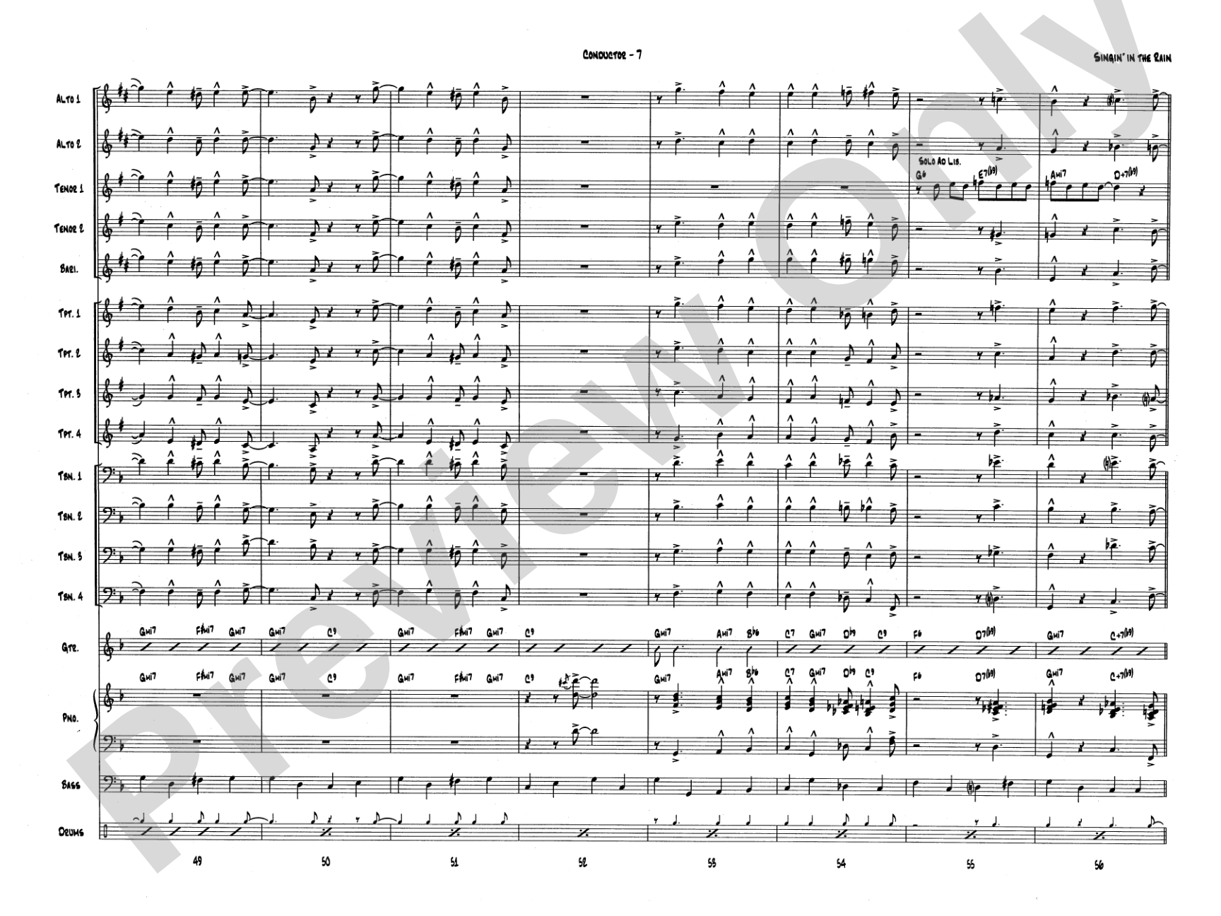 Singin' in the Rain: Score