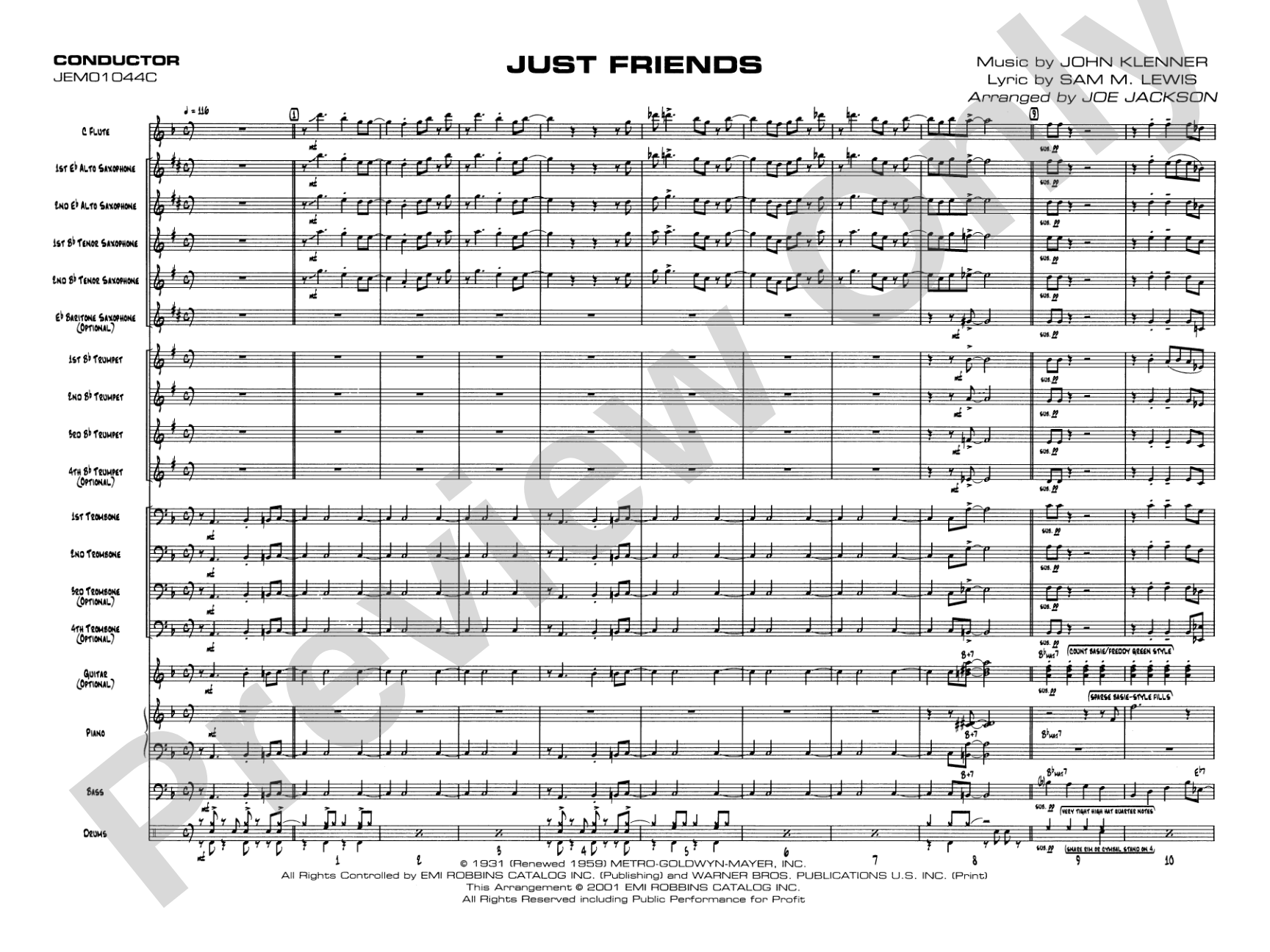 Just Friends: Score