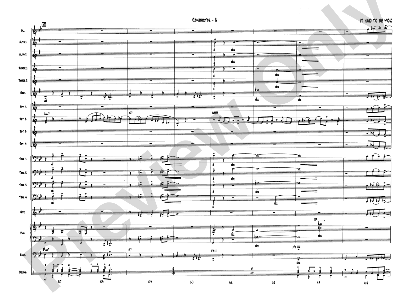 It Had to Be You: Score