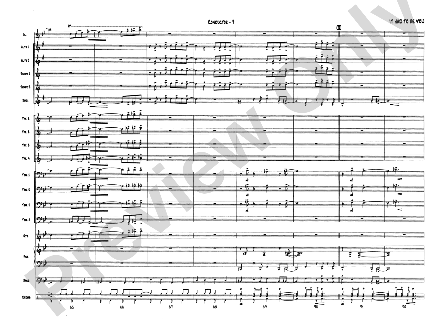 It Had to Be You: Score