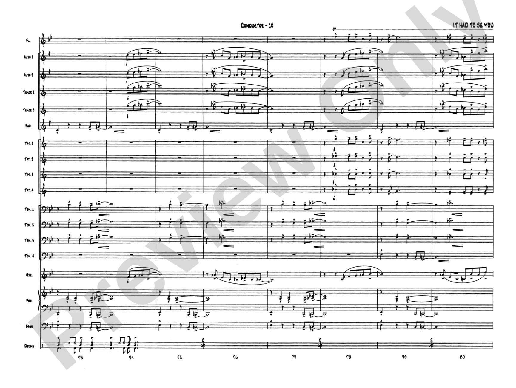 It Had to Be You: Score