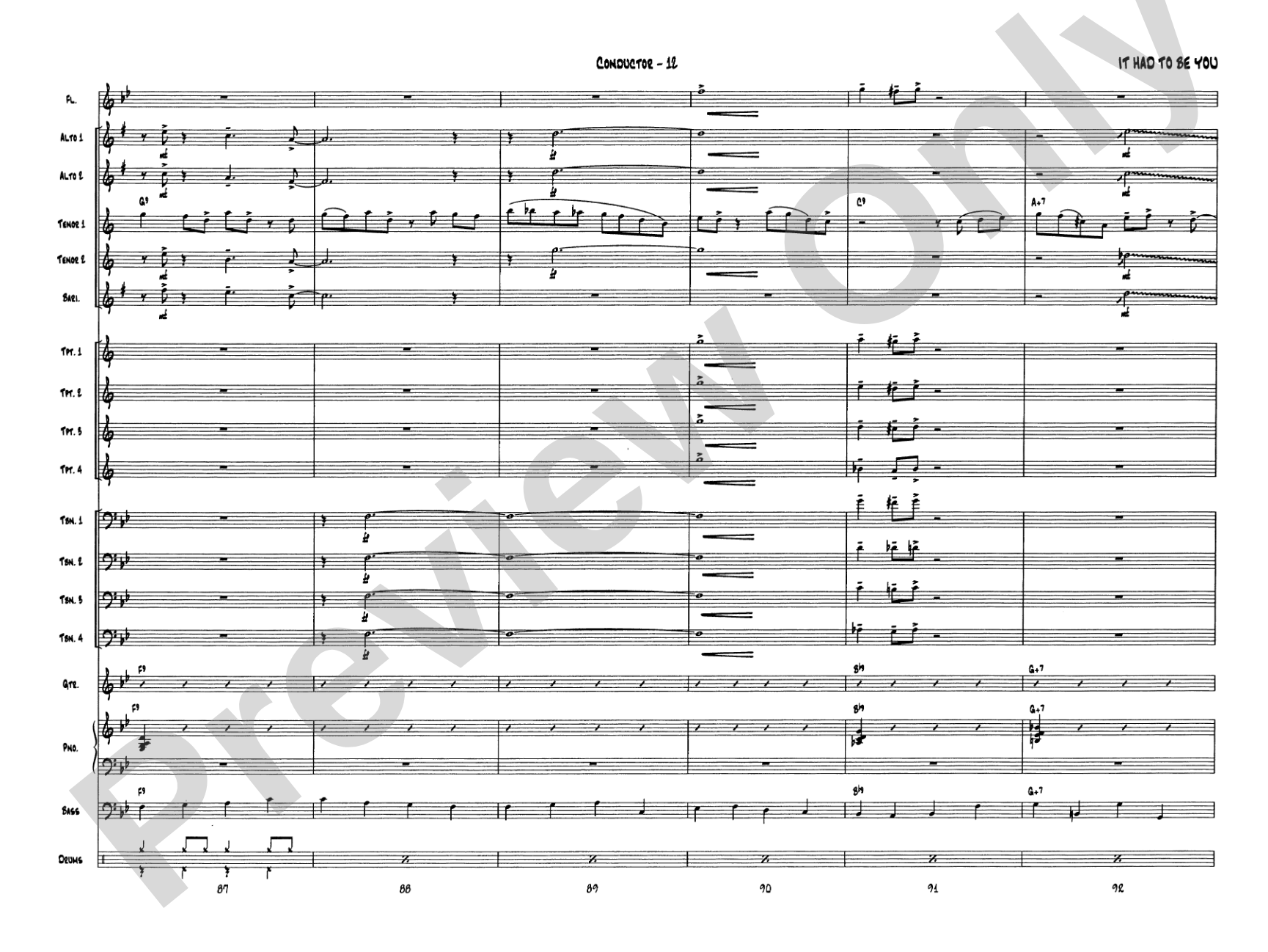 It Had to Be You: Score