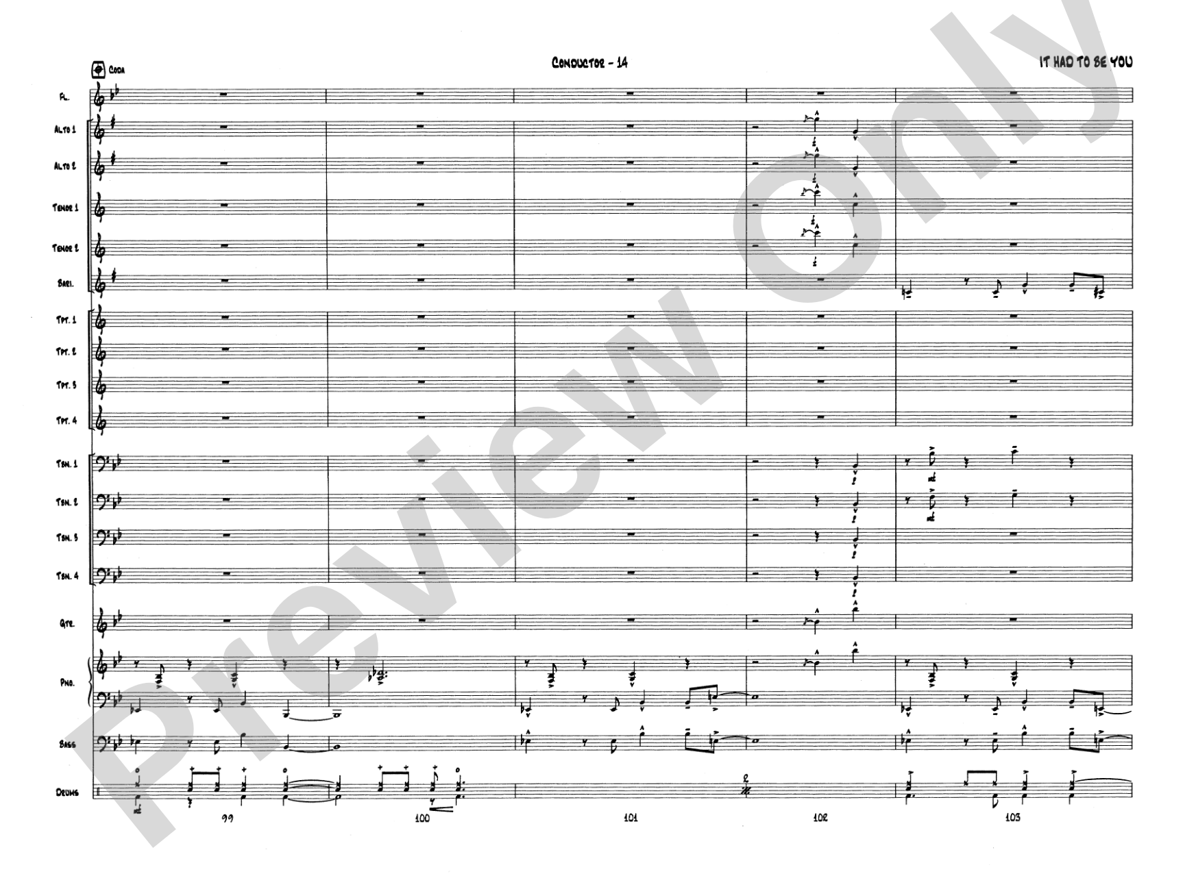 It Had to Be You: Score