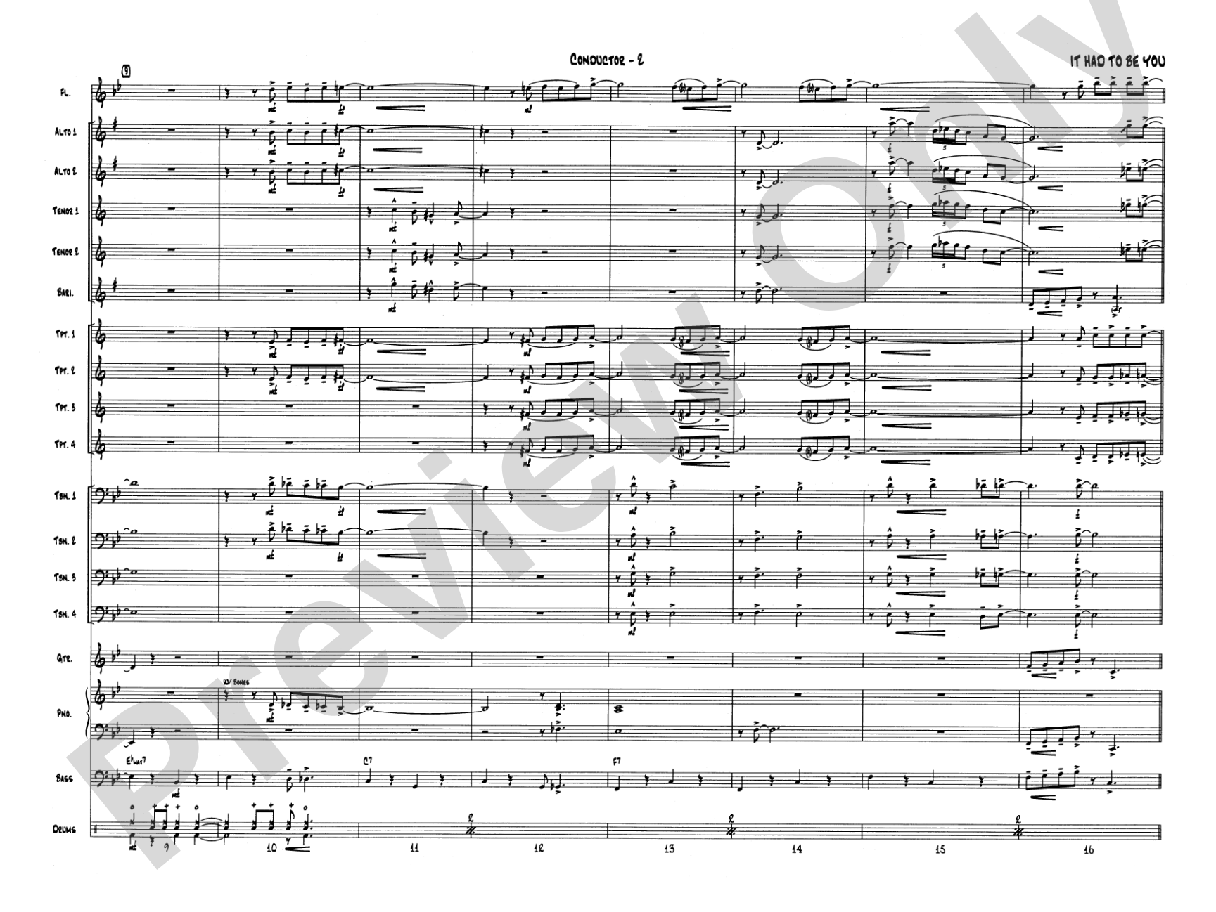 It Had to Be You: Score