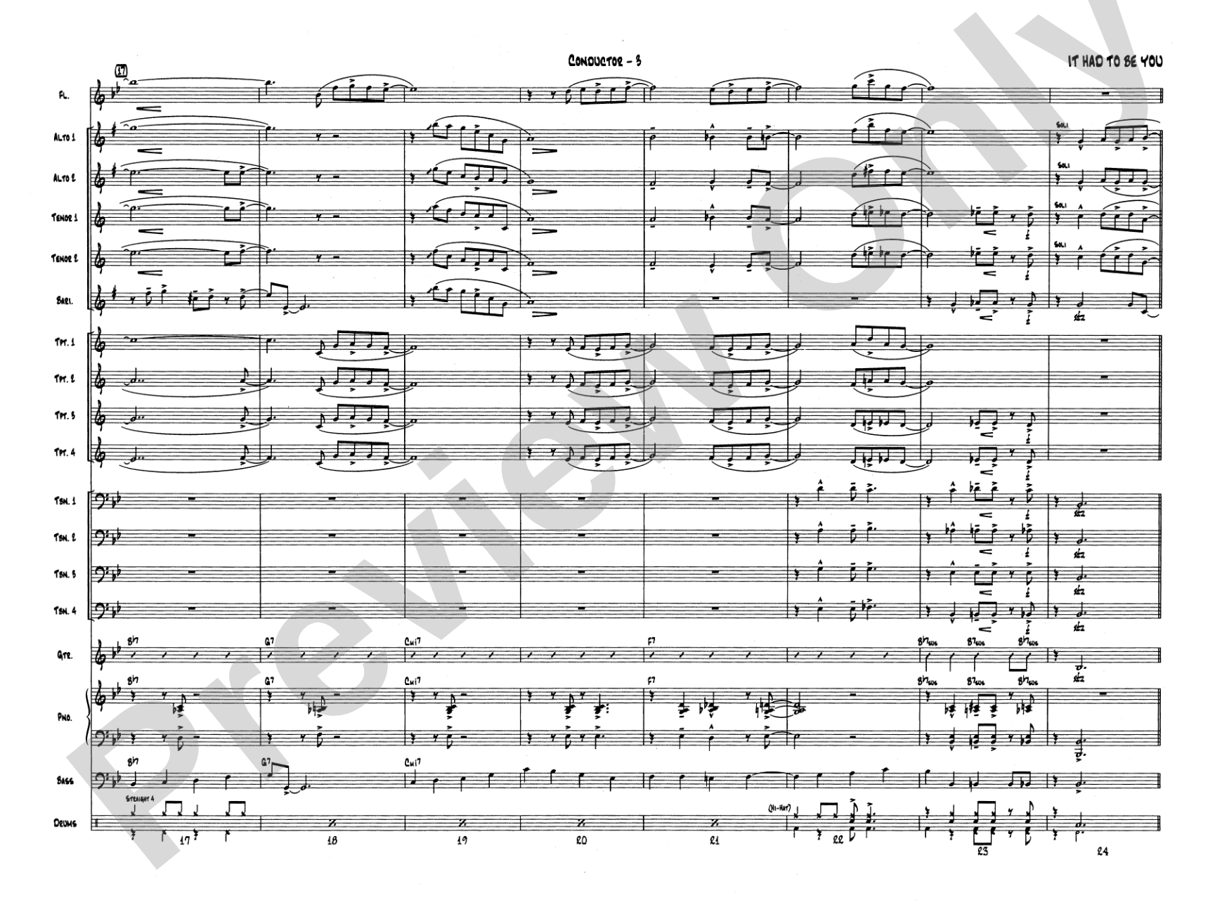 It Had to Be You: Score