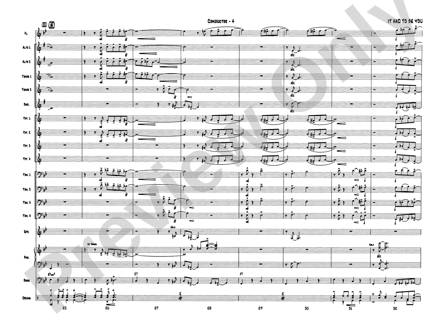 It Had to Be You: Score