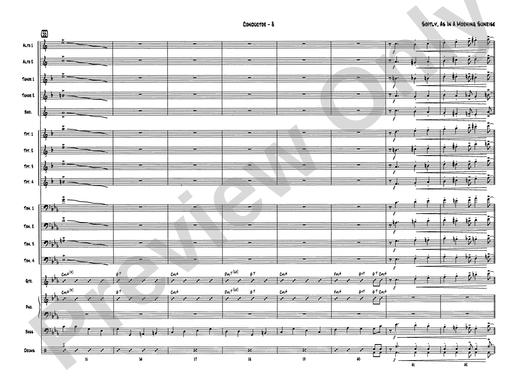 Softly, As in a Morning Sunrise: Score