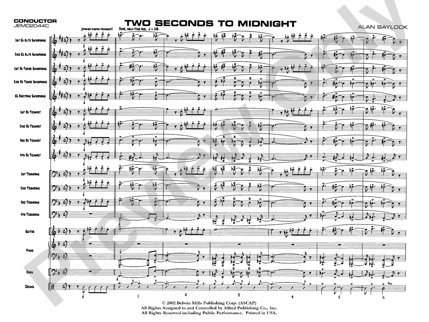 その他 PHASE 2 BAND SCORE Bound 2 Fanfare Sheet Music for Trombone, Tuba, Flute, Clarinet in