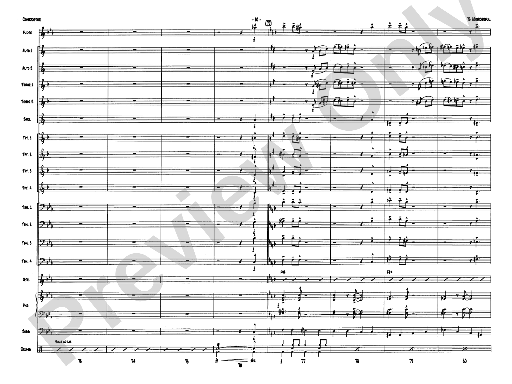 'S Wonderful: Jazz Ensemble Conductor Score & Parts