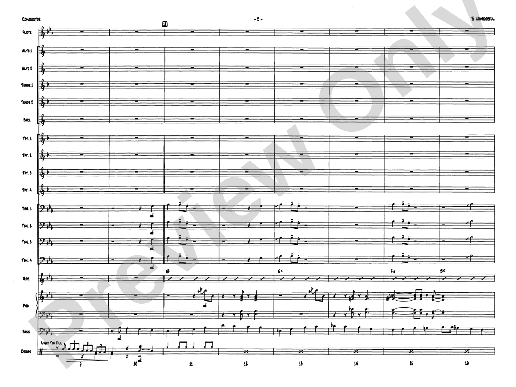 'S Wonderful: Jazz Ensemble Conductor Score & Parts