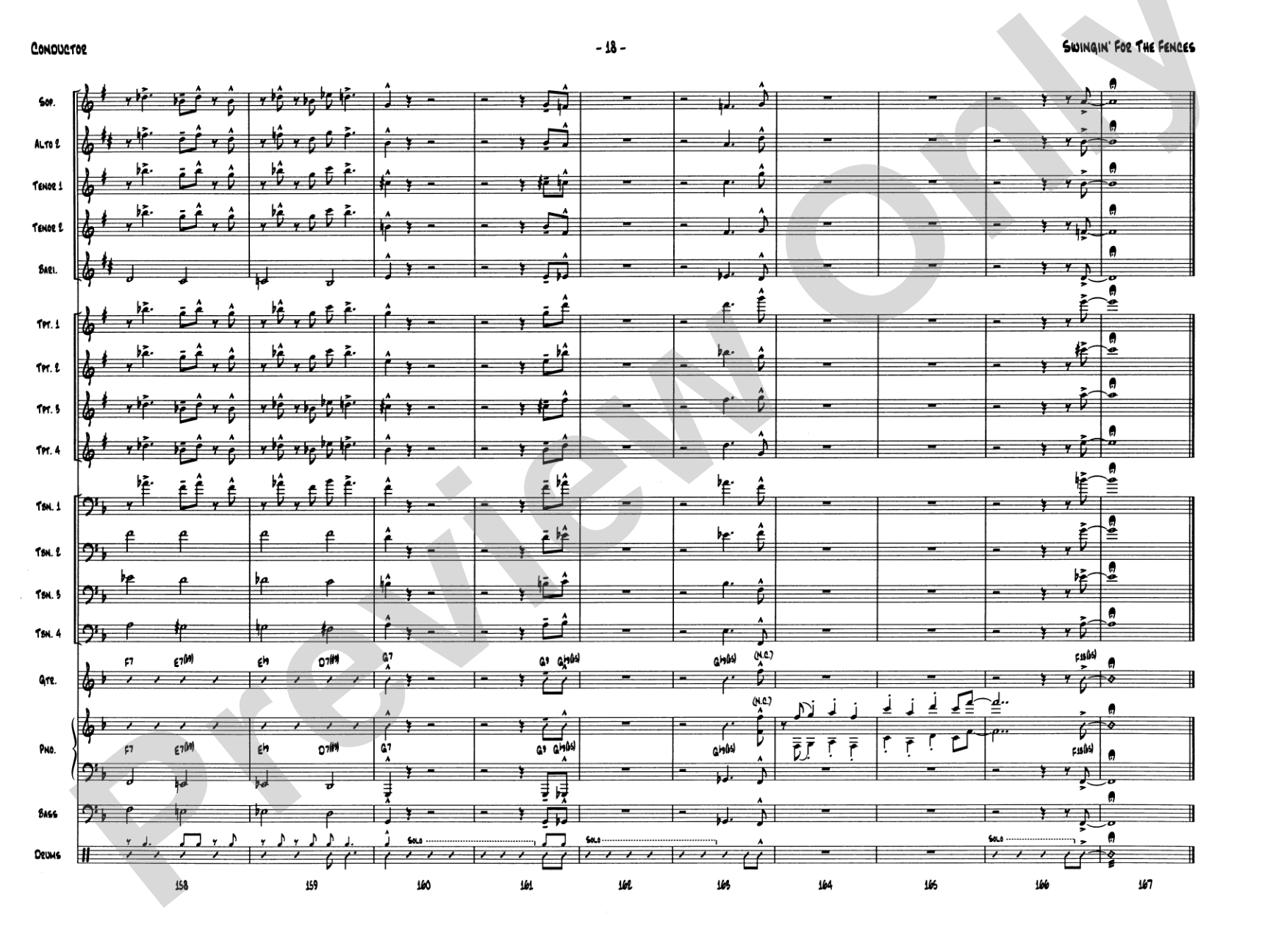 Swingin' for the Fences: Jazz Ensemble Conductor Score & Parts