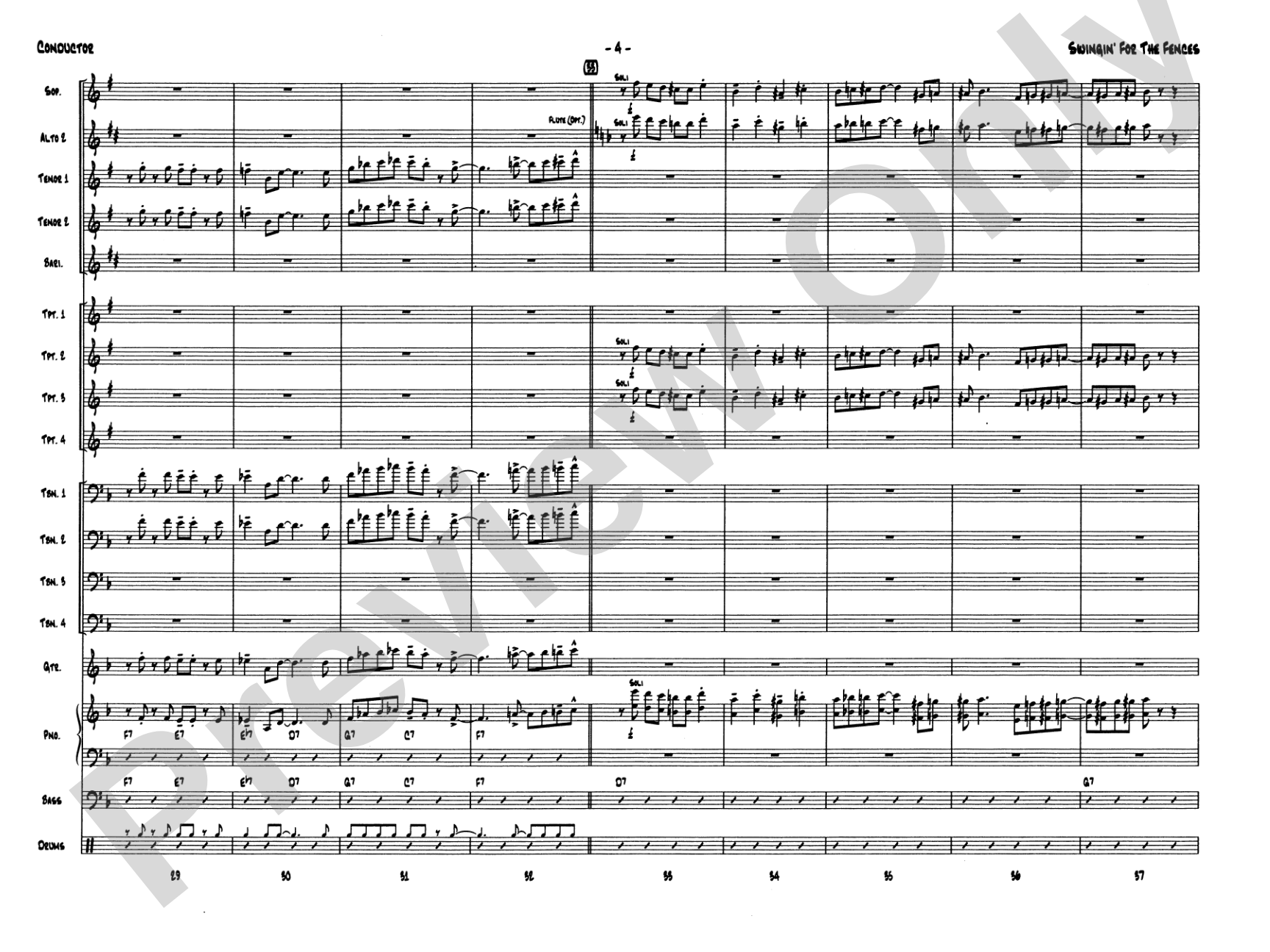 Swingin' for the Fences: Jazz Ensemble Conductor Score & Parts