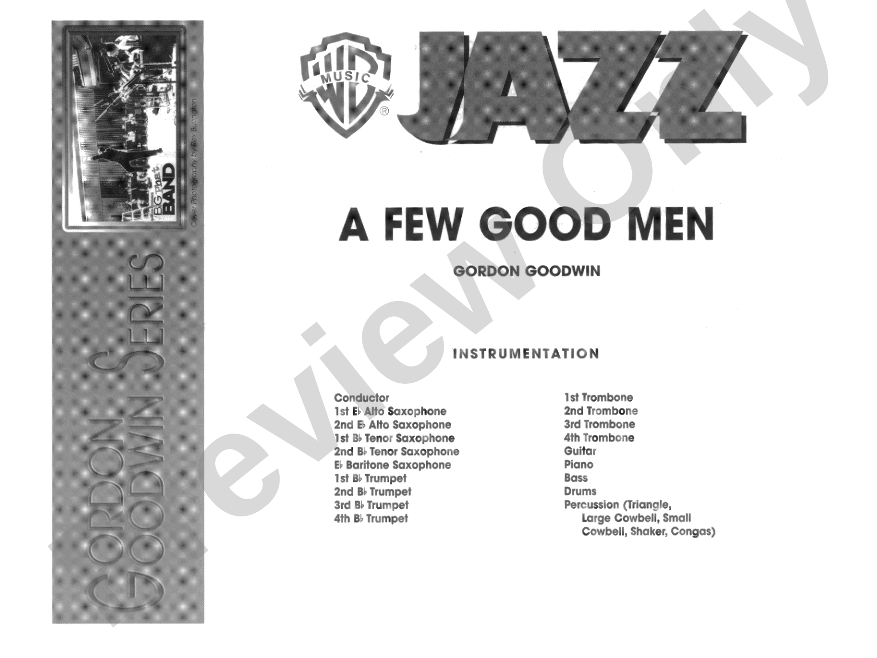 A Few Good Men: Jazz Ensemble Conductor Score & Parts
