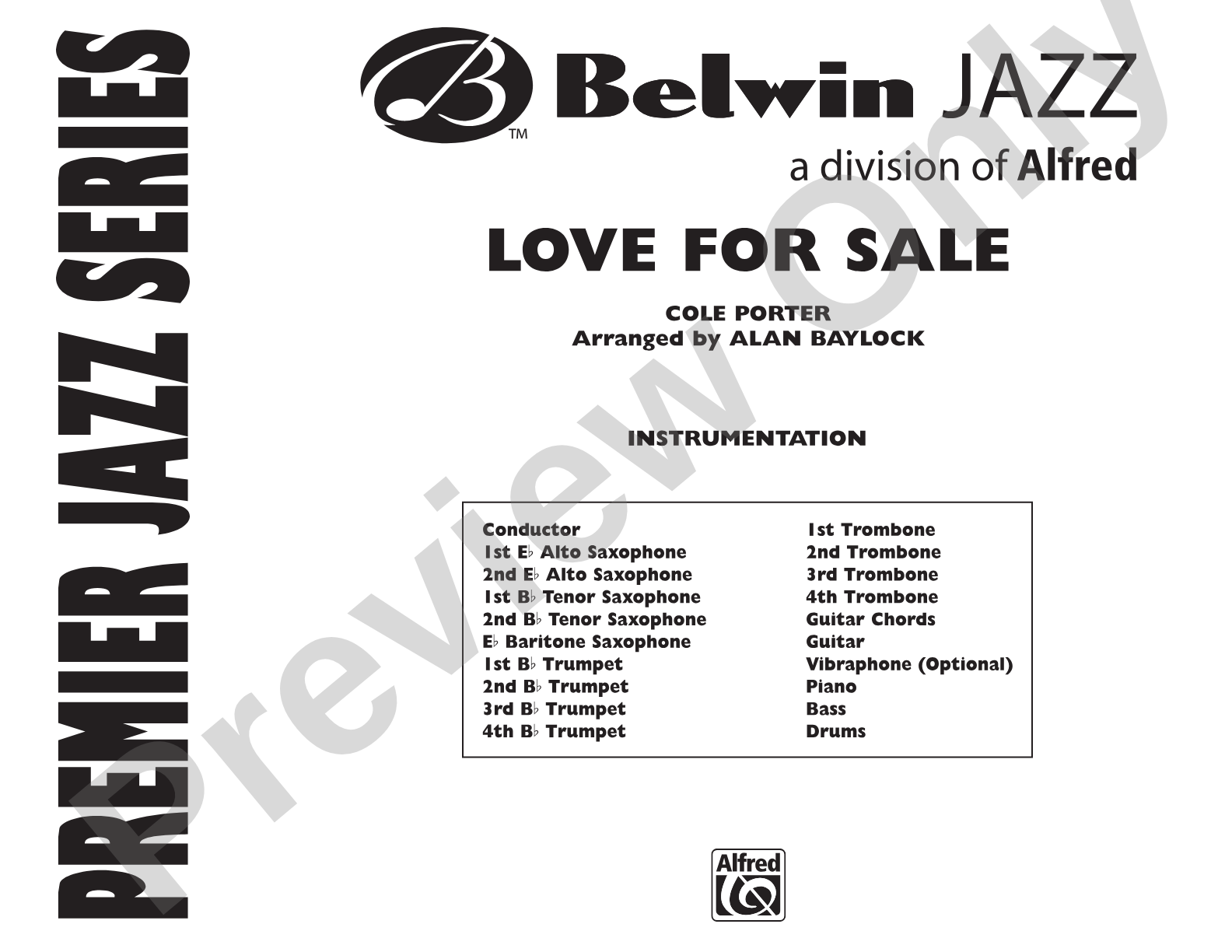 Love for Sale: Jazz Ensemble Conductor Score & Parts