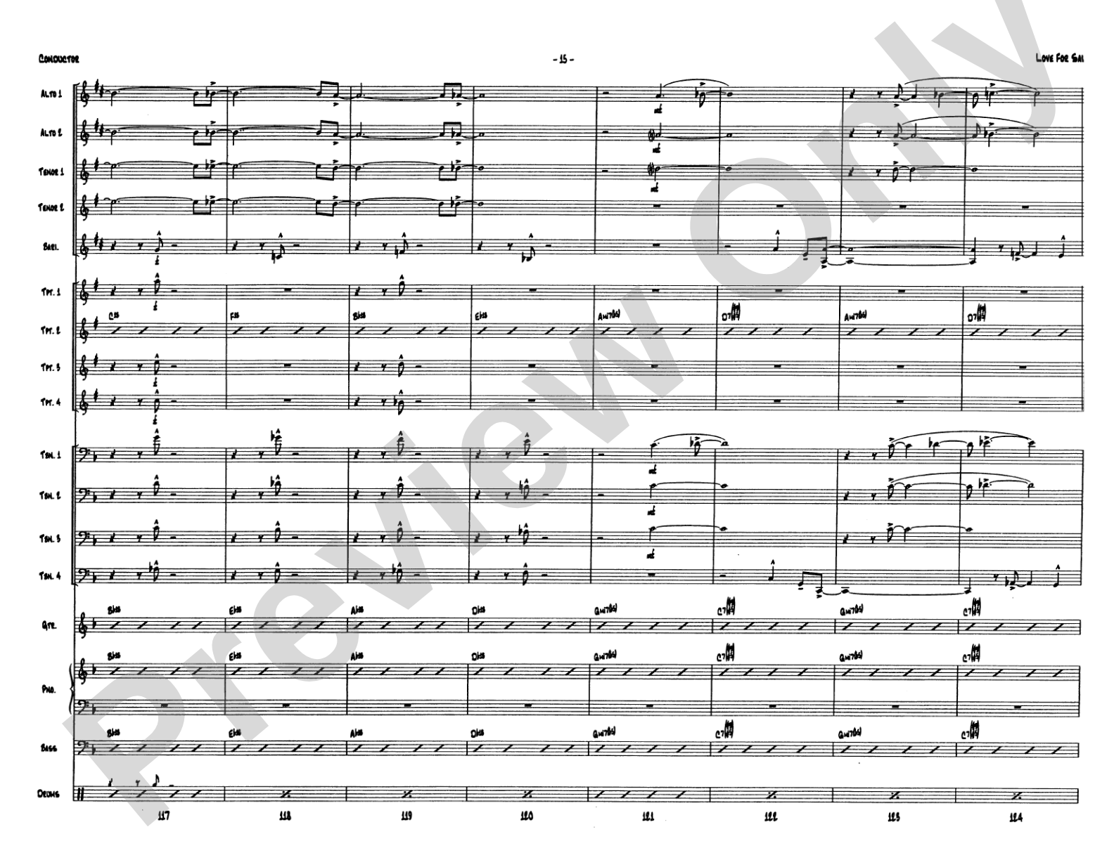 Love for Sale: Jazz Ensemble Conductor Score & Parts