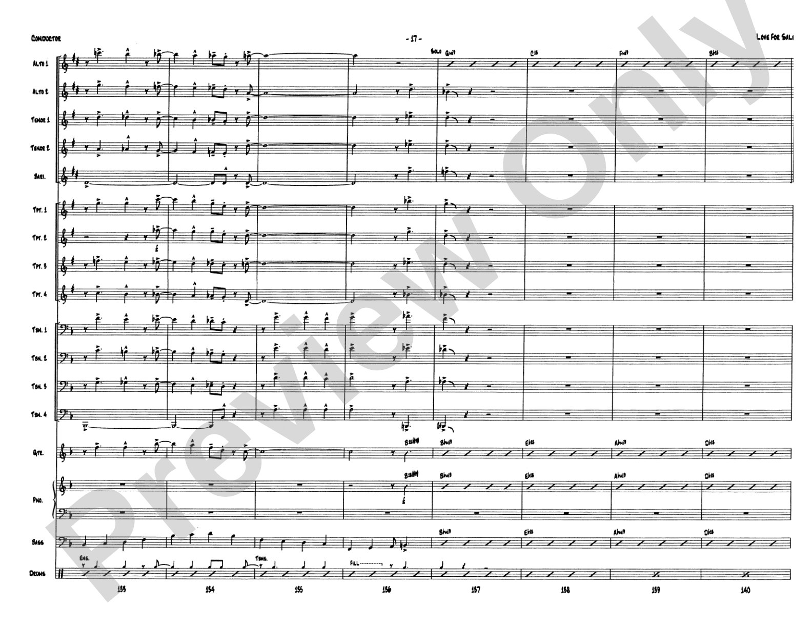 Love for Sale: Jazz Ensemble Conductor Score & Parts