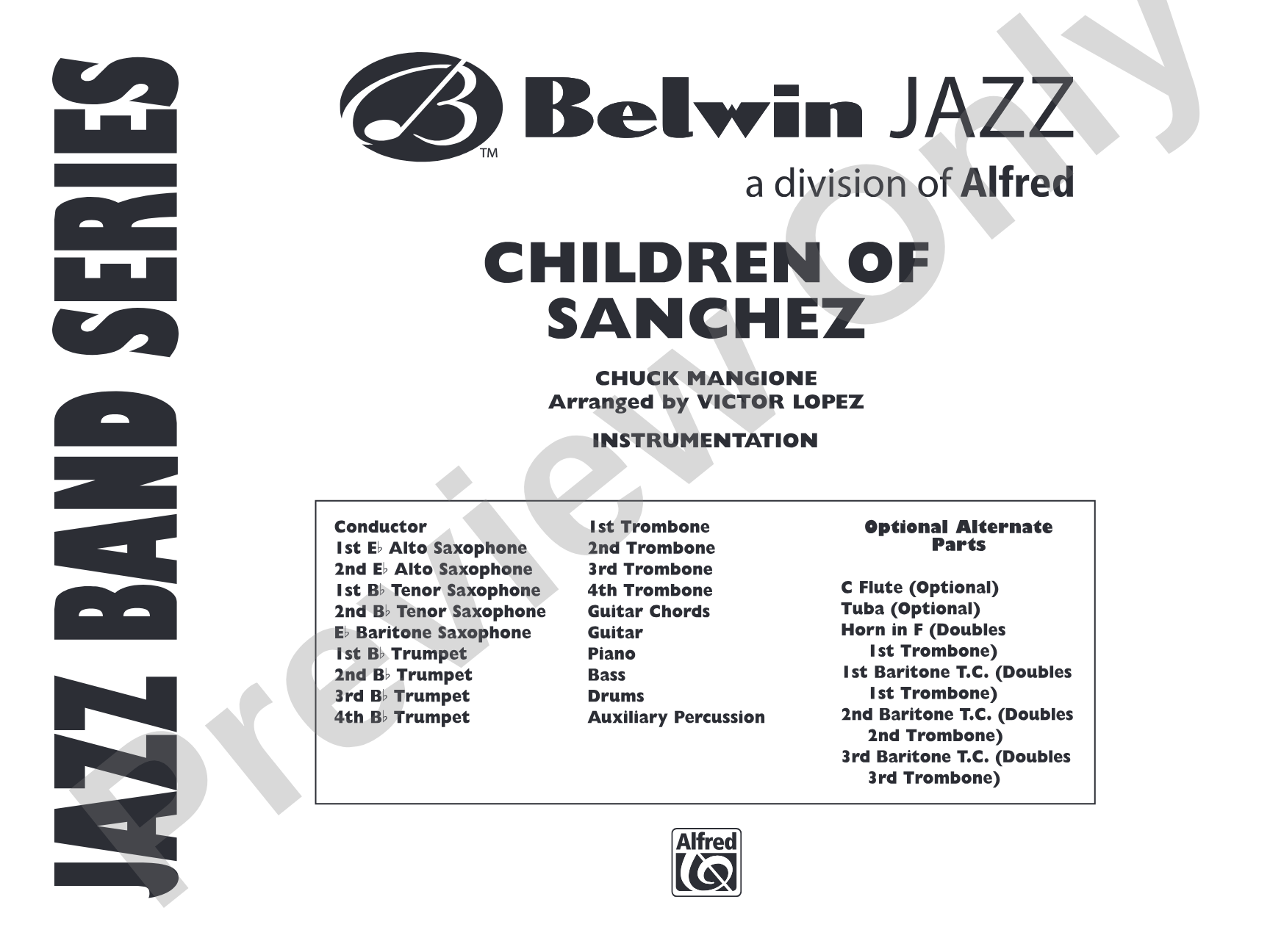 Children of Sanchez: Jazz Ensemble Conductor Score & Parts