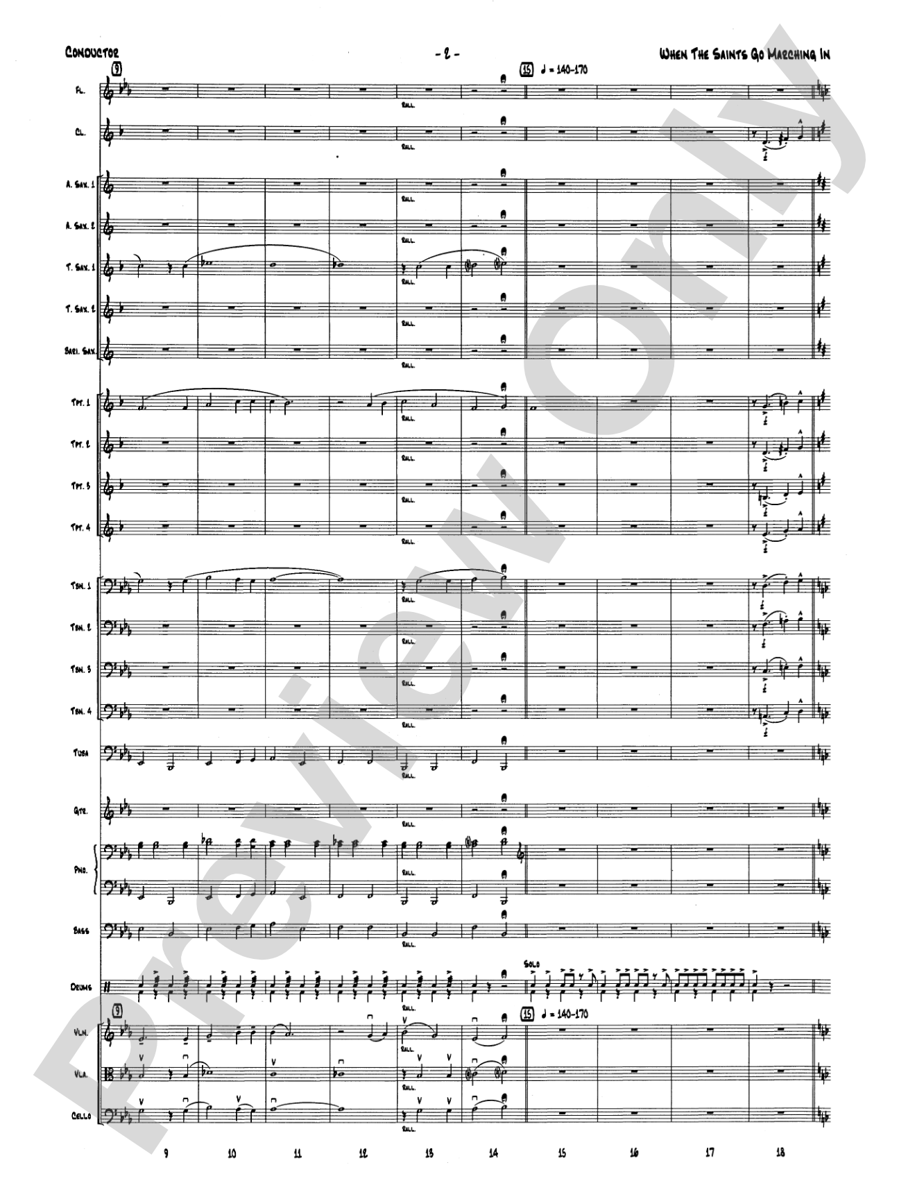 When the Saints Go Marching In: Score