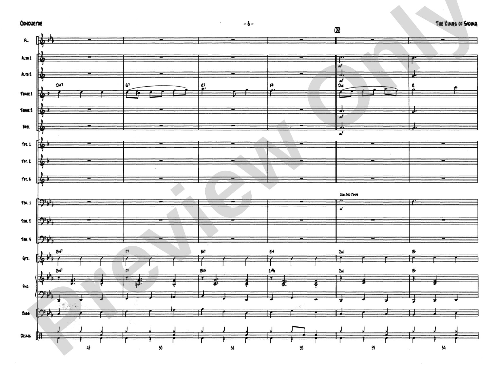 The Kings of Swing (We Three Kings): Jazz Ensemble Conductor Score & Parts