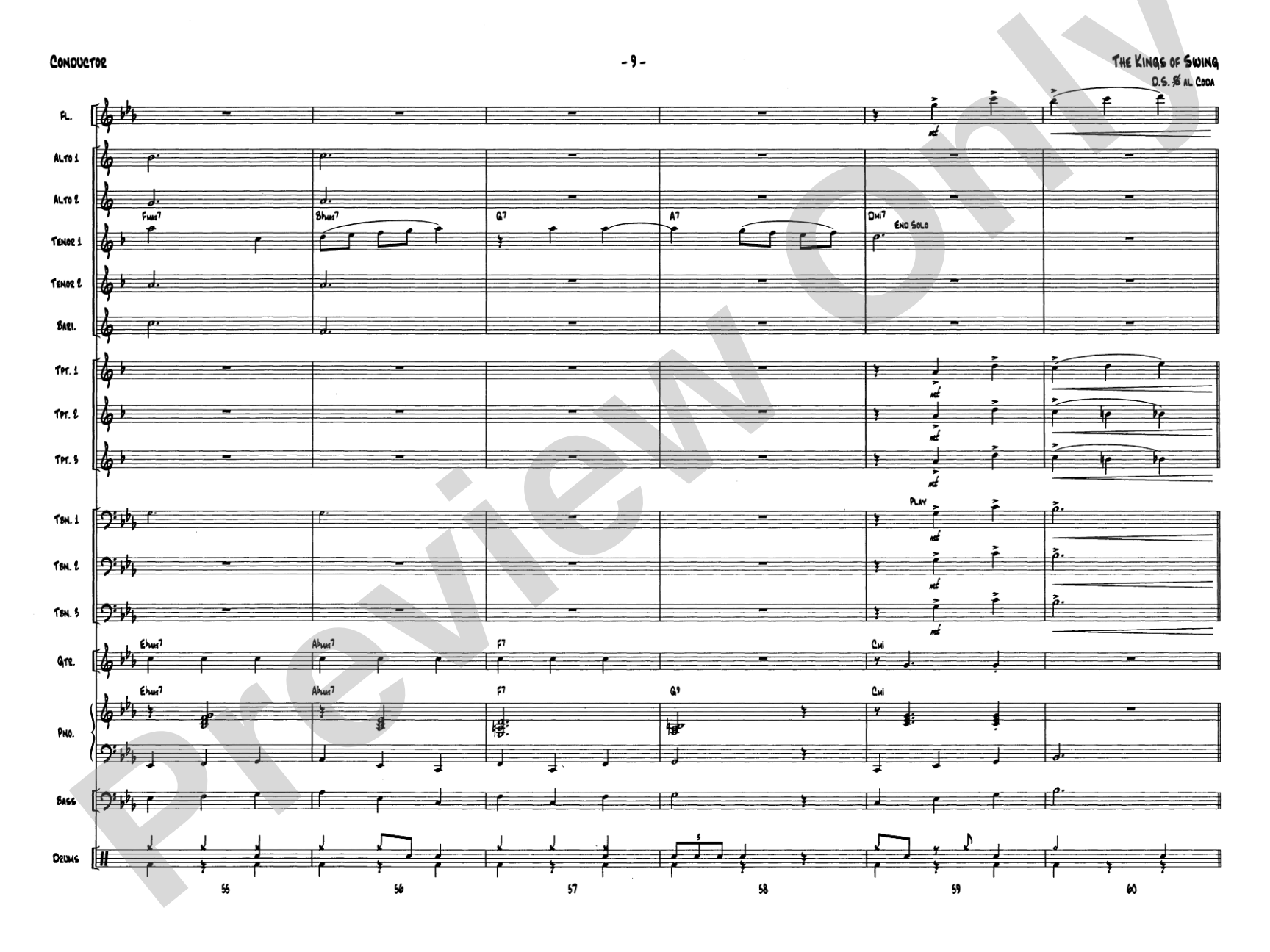 The Kings of Swing (We Three Kings): Jazz Ensemble Conductor Score & Parts