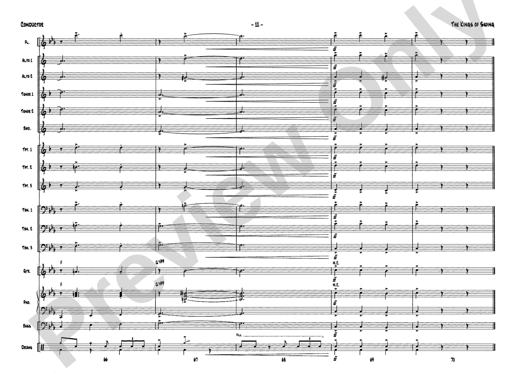 The Kings of Swing (We Three Kings): Jazz Ensemble Conductor Score & Parts