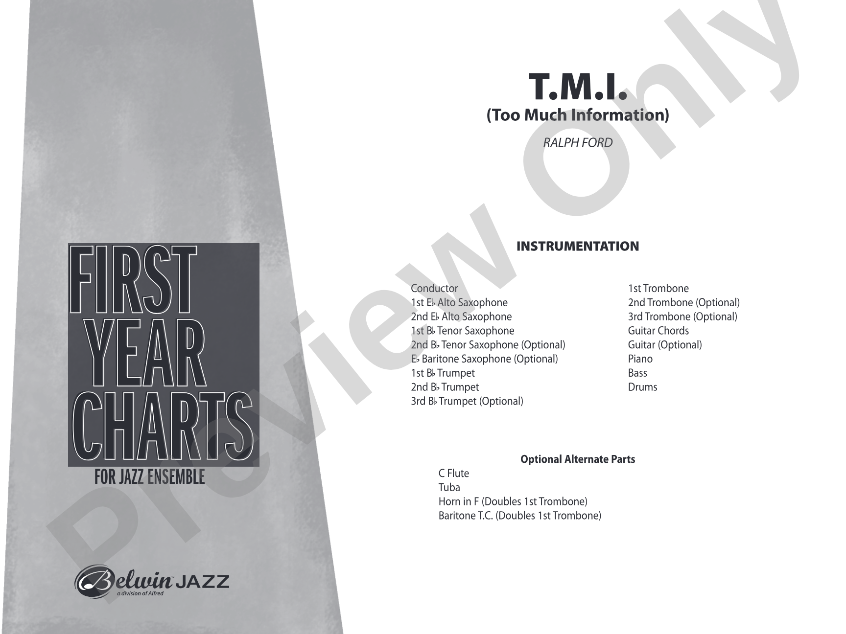 T.M.I. (Too Much Information): Jazz Ensemble Conductor Score & Parts