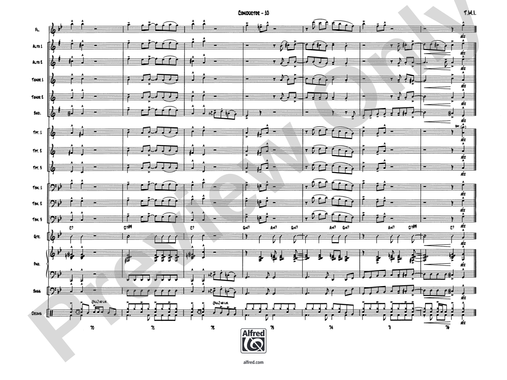 T.M.I. (Too Much Information): Jazz Ensemble Conductor Score & Parts