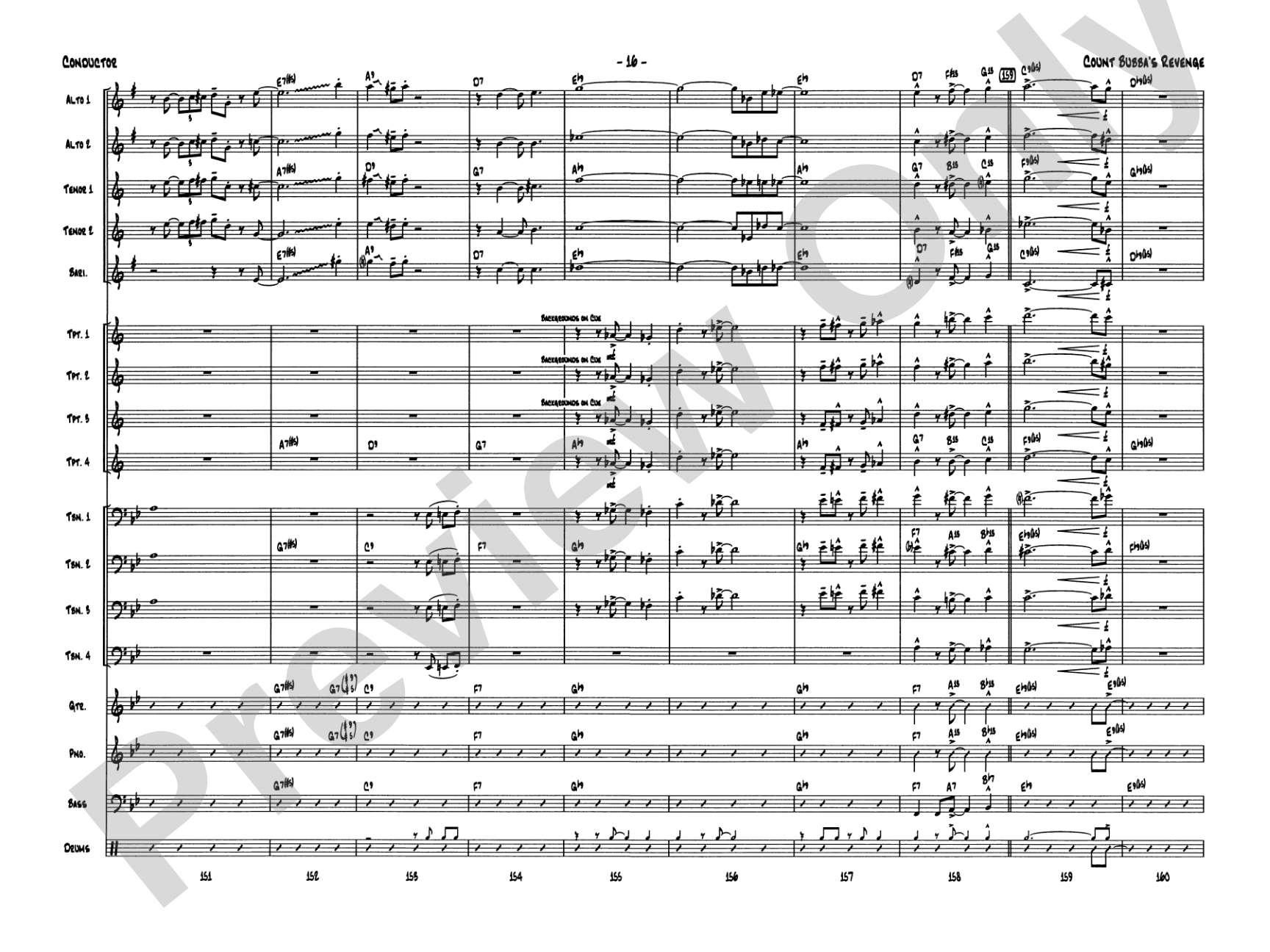 Count Bubba's Revenge: Jazz Ensemble Conductor Score & Parts