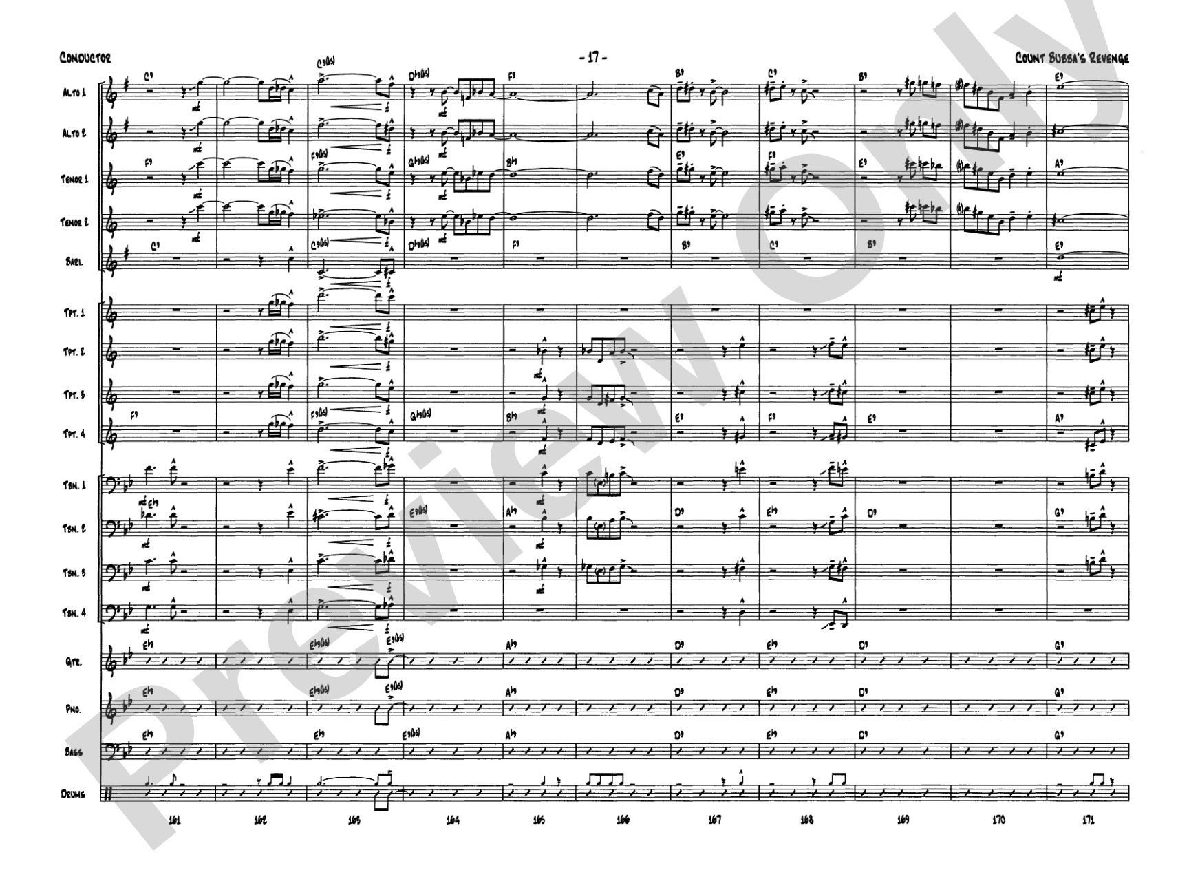 Count Bubba's Revenge: Jazz Ensemble Conductor Score & Parts