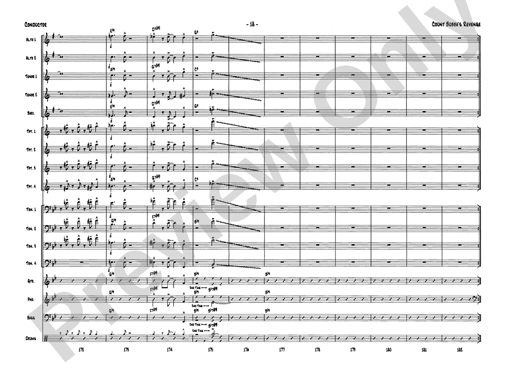 Count Bubba's Revenge: Jazz Ensemble Conductor Score & Parts