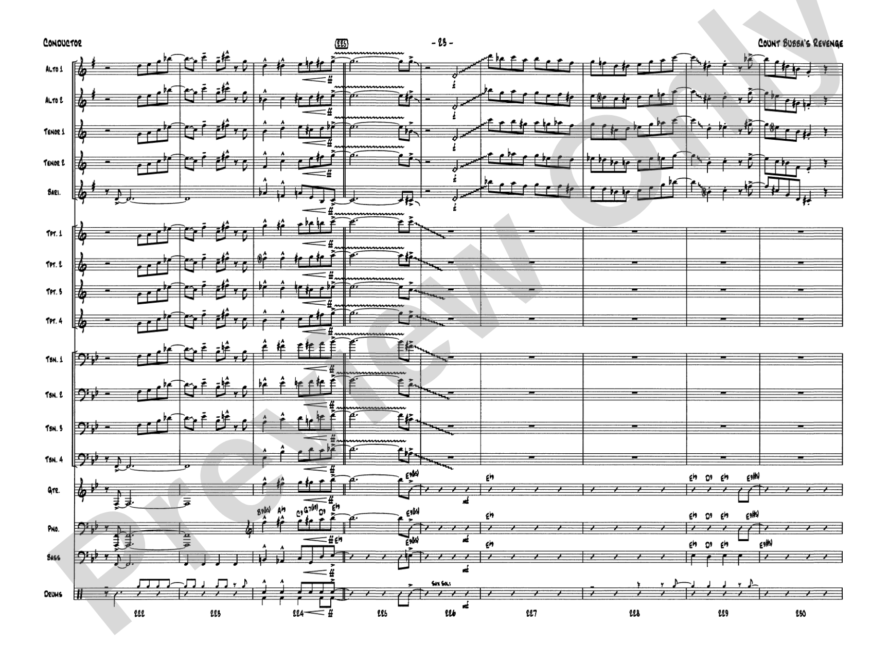 Count Bubba's Revenge: Jazz Ensemble Conductor Score & Parts