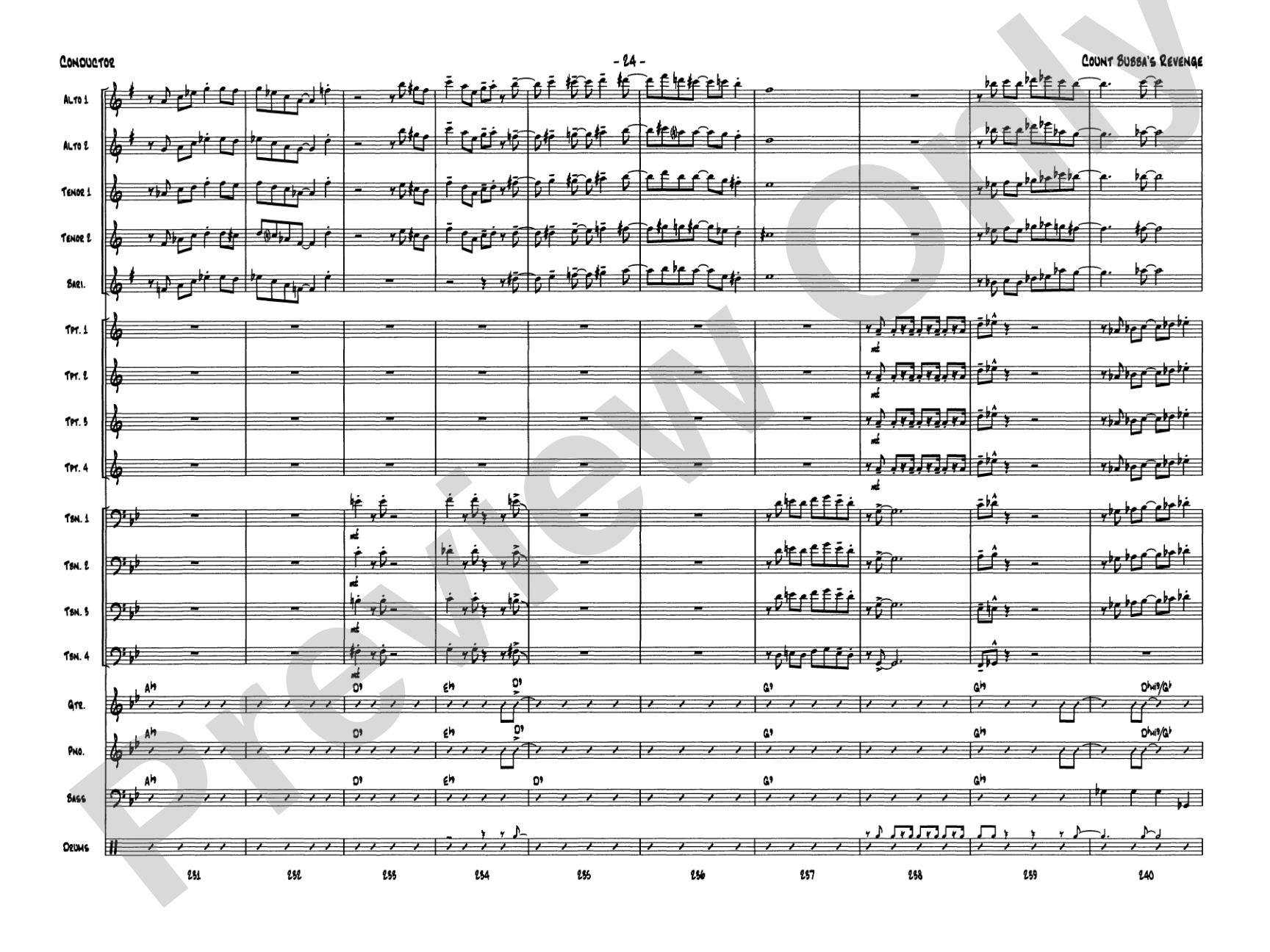 Count Bubba's Revenge: Jazz Ensemble Conductor Score & Parts