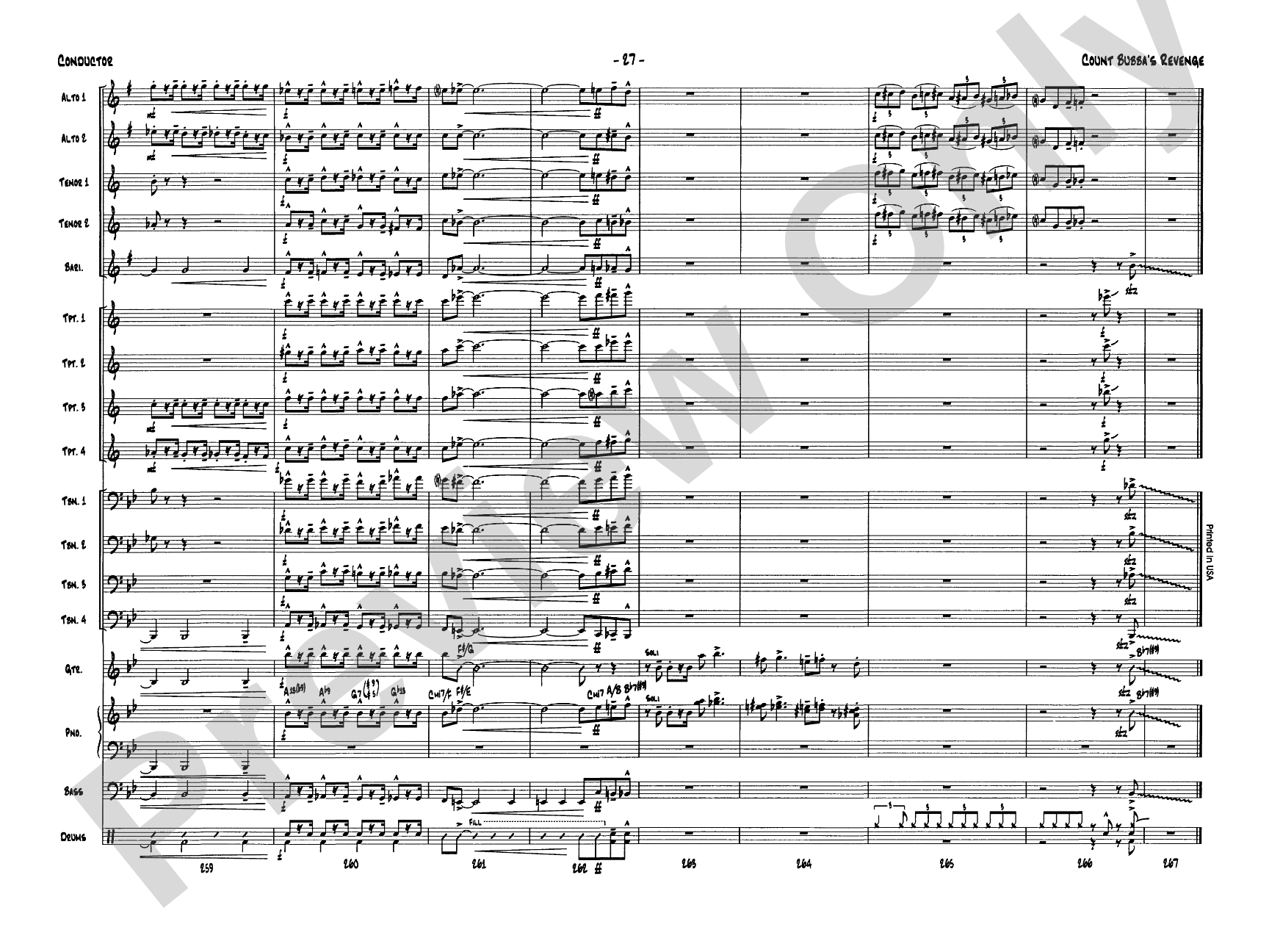 Count Bubba's Revenge: Jazz Ensemble Conductor Score & Parts
