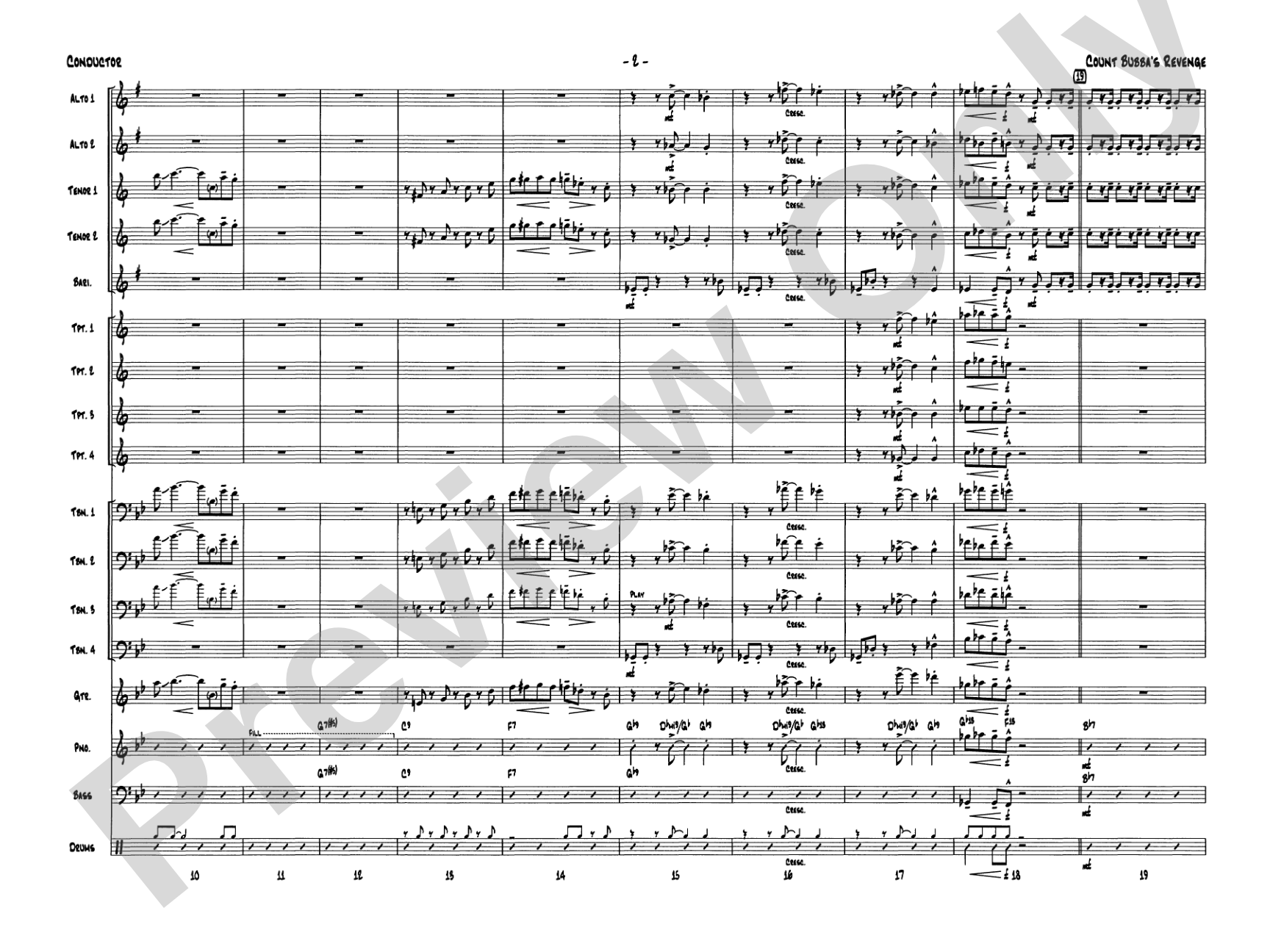 Count Bubba's Revenge: Jazz Ensemble Conductor Score & Parts