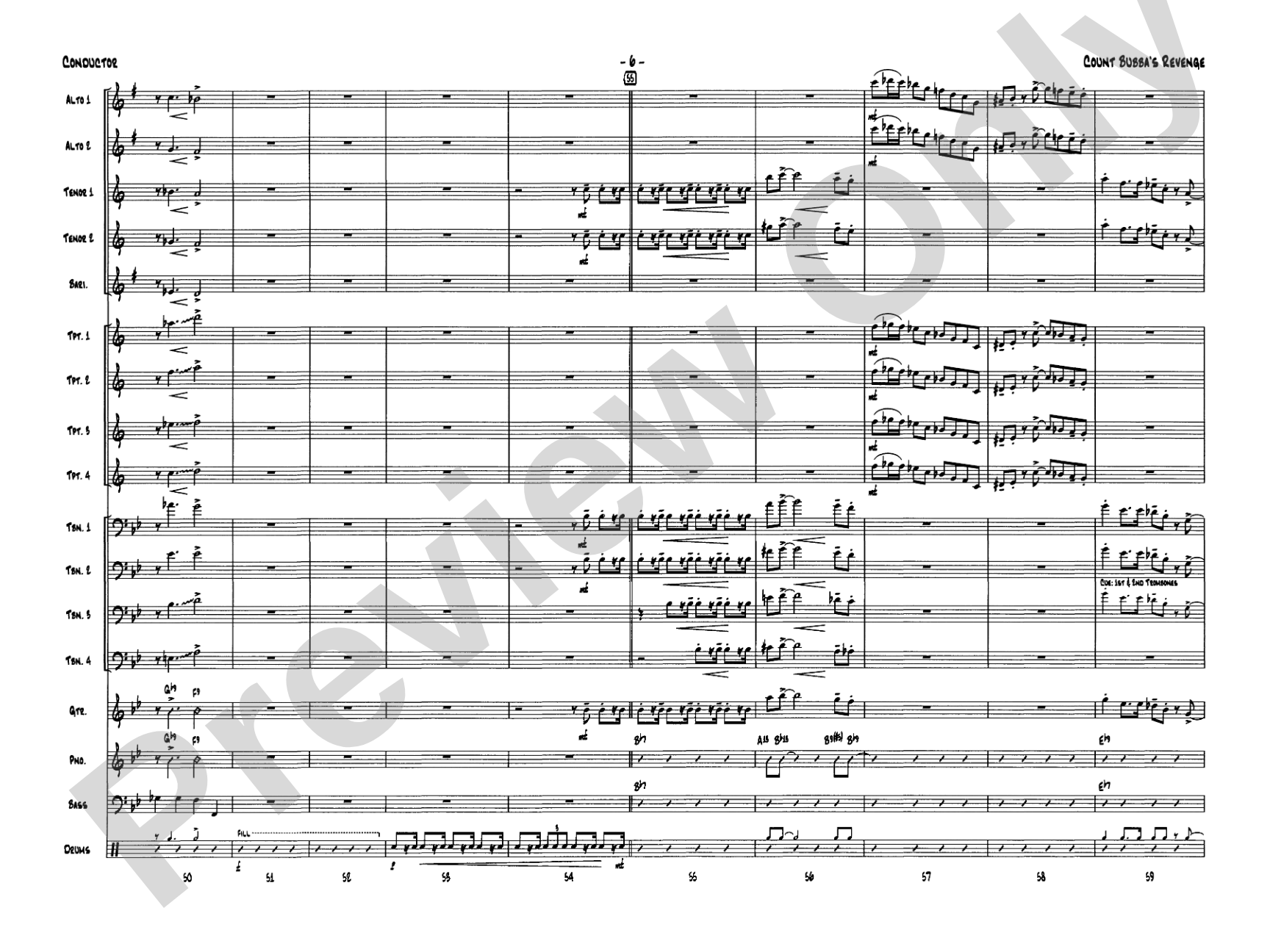Count Bubba's Revenge: Jazz Ensemble Conductor Score & Parts