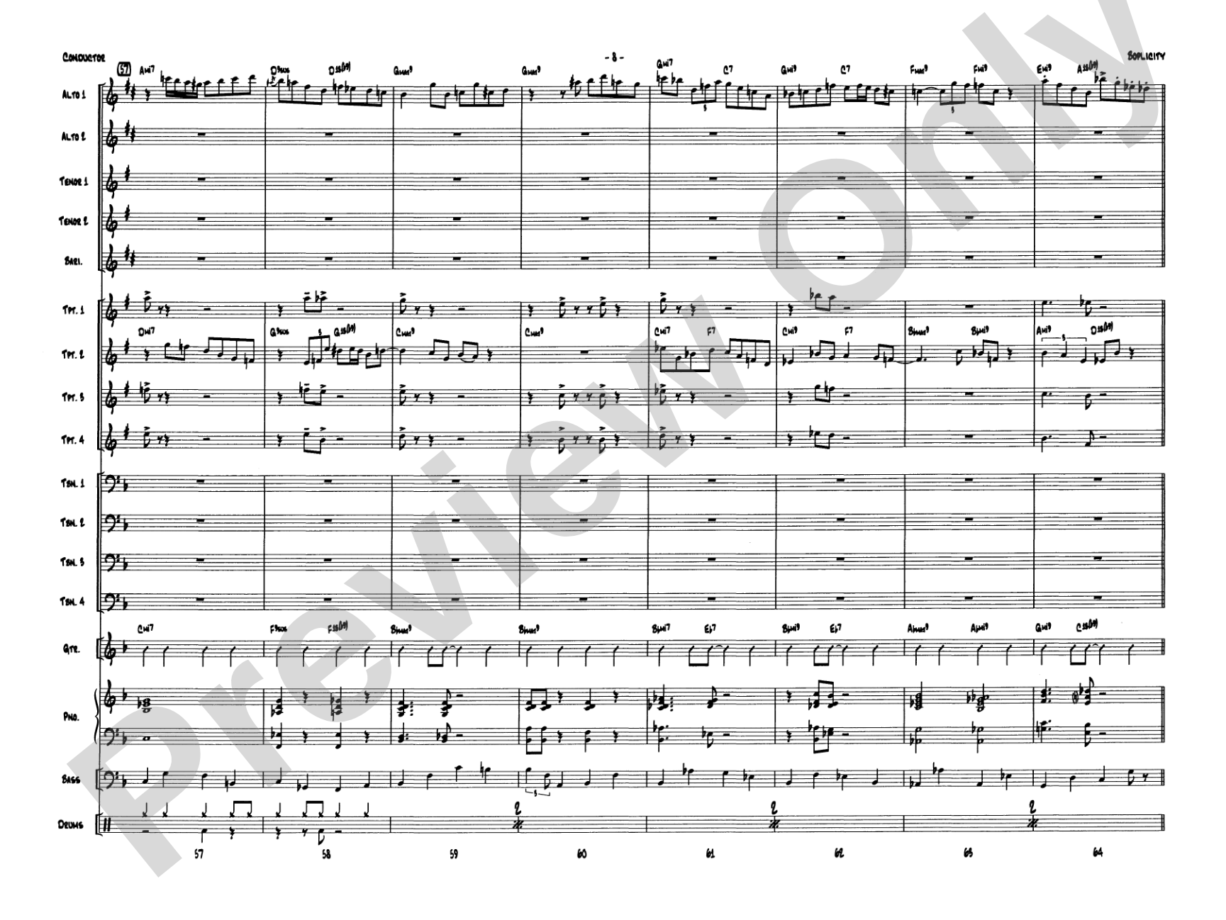 Boplicity: Jazz Ensemble Conductor Score & Parts