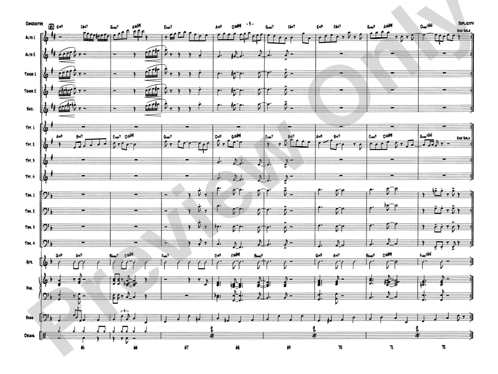 Boplicity: Jazz Ensemble Conductor Score & Parts