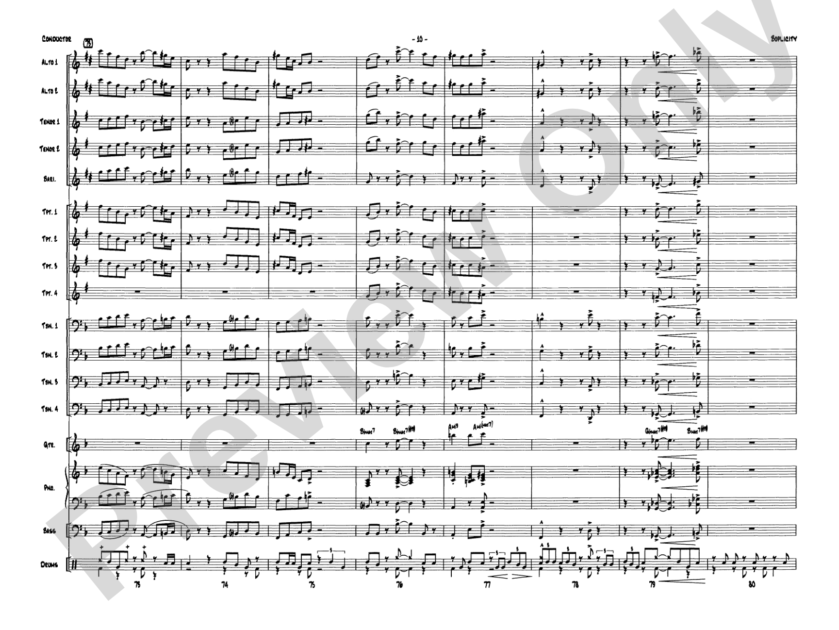Boplicity: Jazz Ensemble Conductor Score & Parts