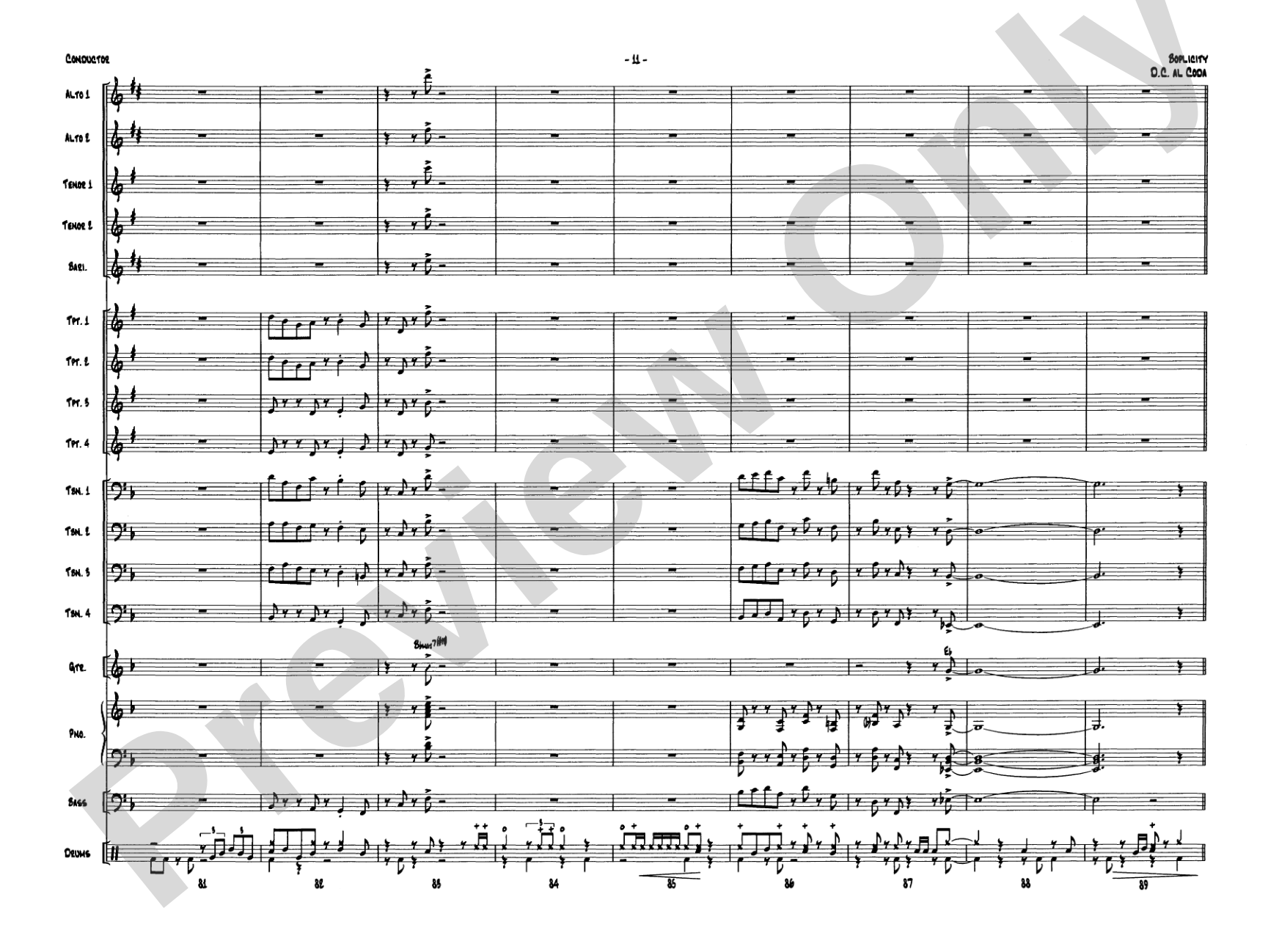 Boplicity: Jazz Ensemble Conductor Score & Parts