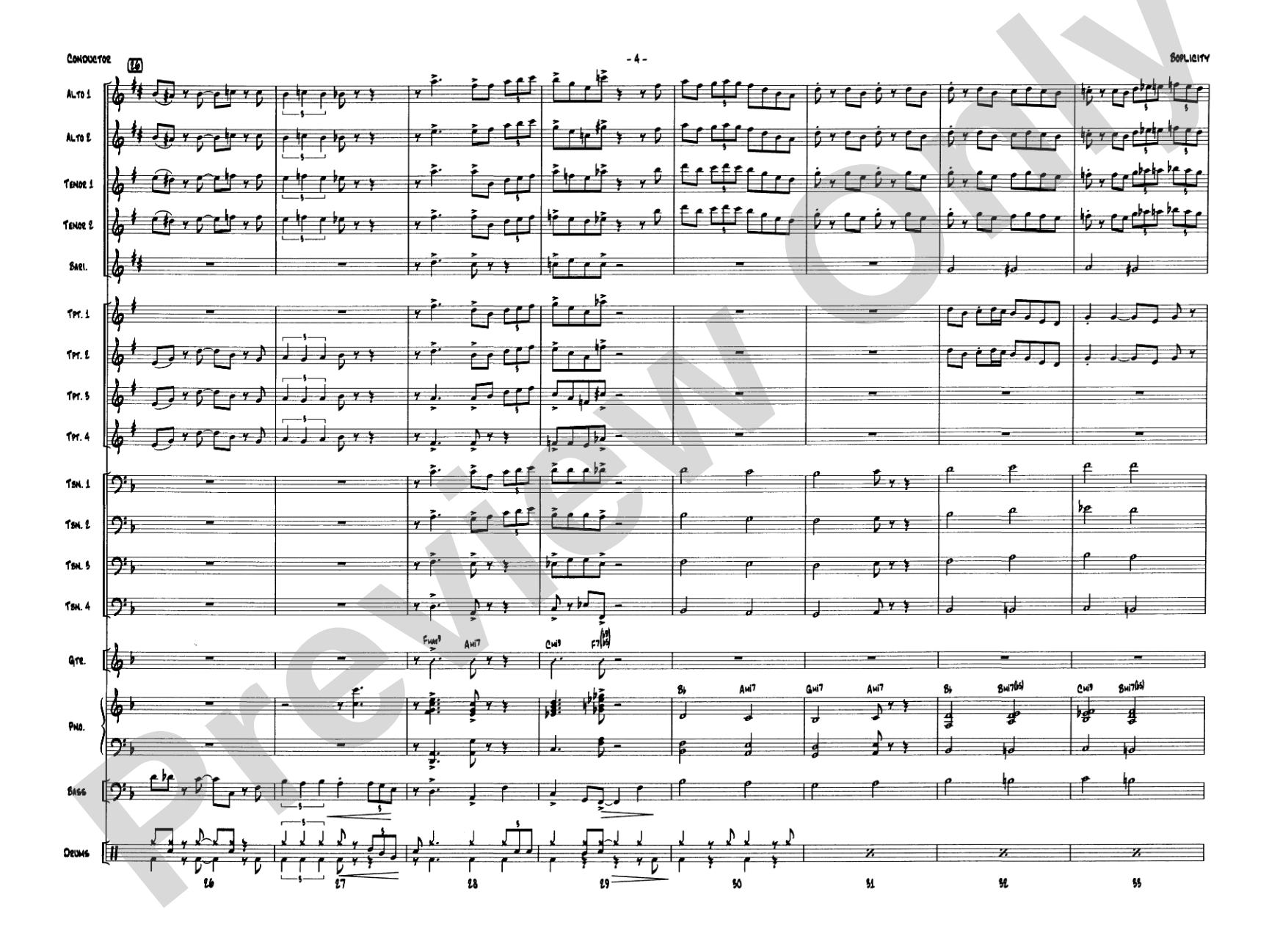 Boplicity: Jazz Ensemble Conductor Score & Parts