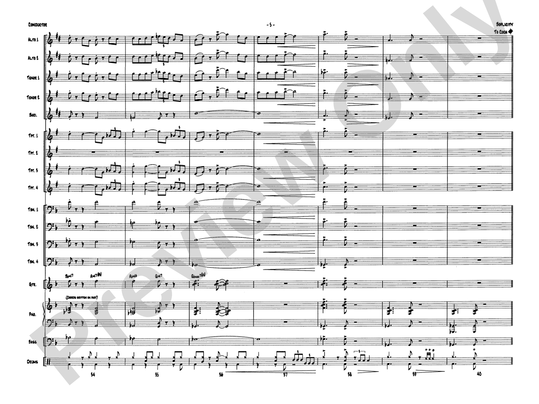 Boplicity: Jazz Ensemble Conductor Score & Parts