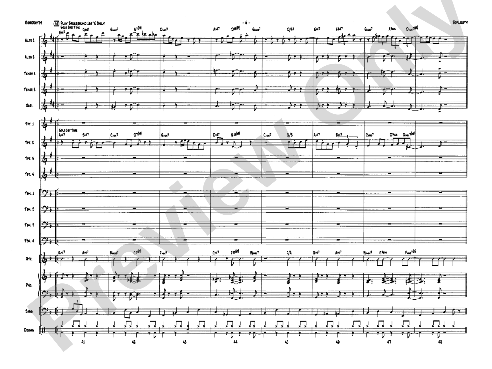 Boplicity: Jazz Ensemble Conductor Score & Parts