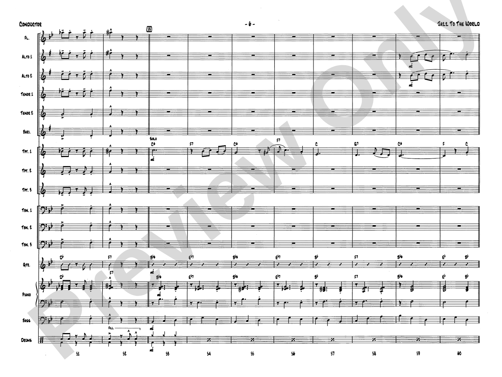 Jazz to the World: Jazz Ensemble Conductor Score & Parts