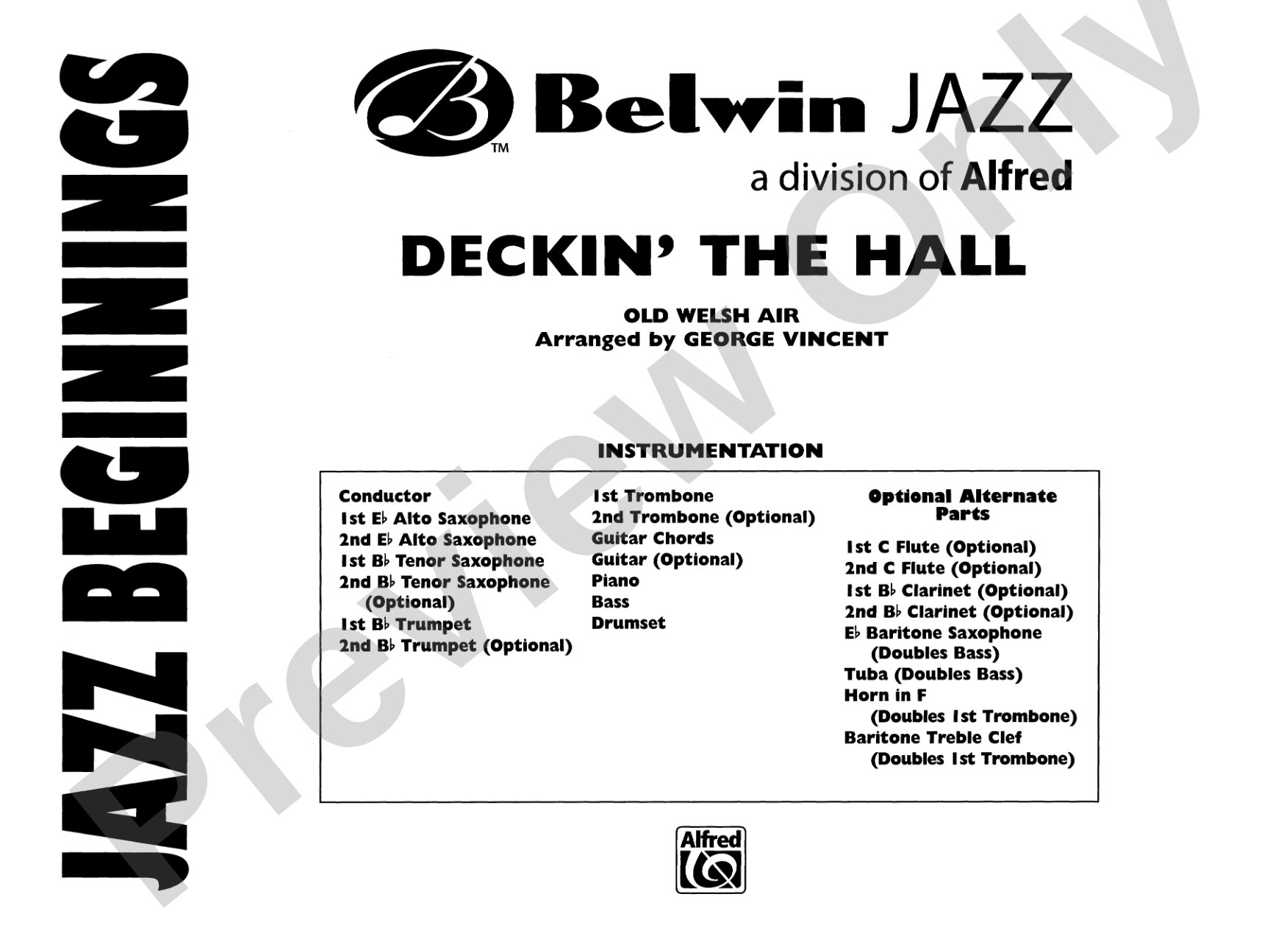 Deckin' the Hall: Jazz Ensemble Conductor Score & Parts