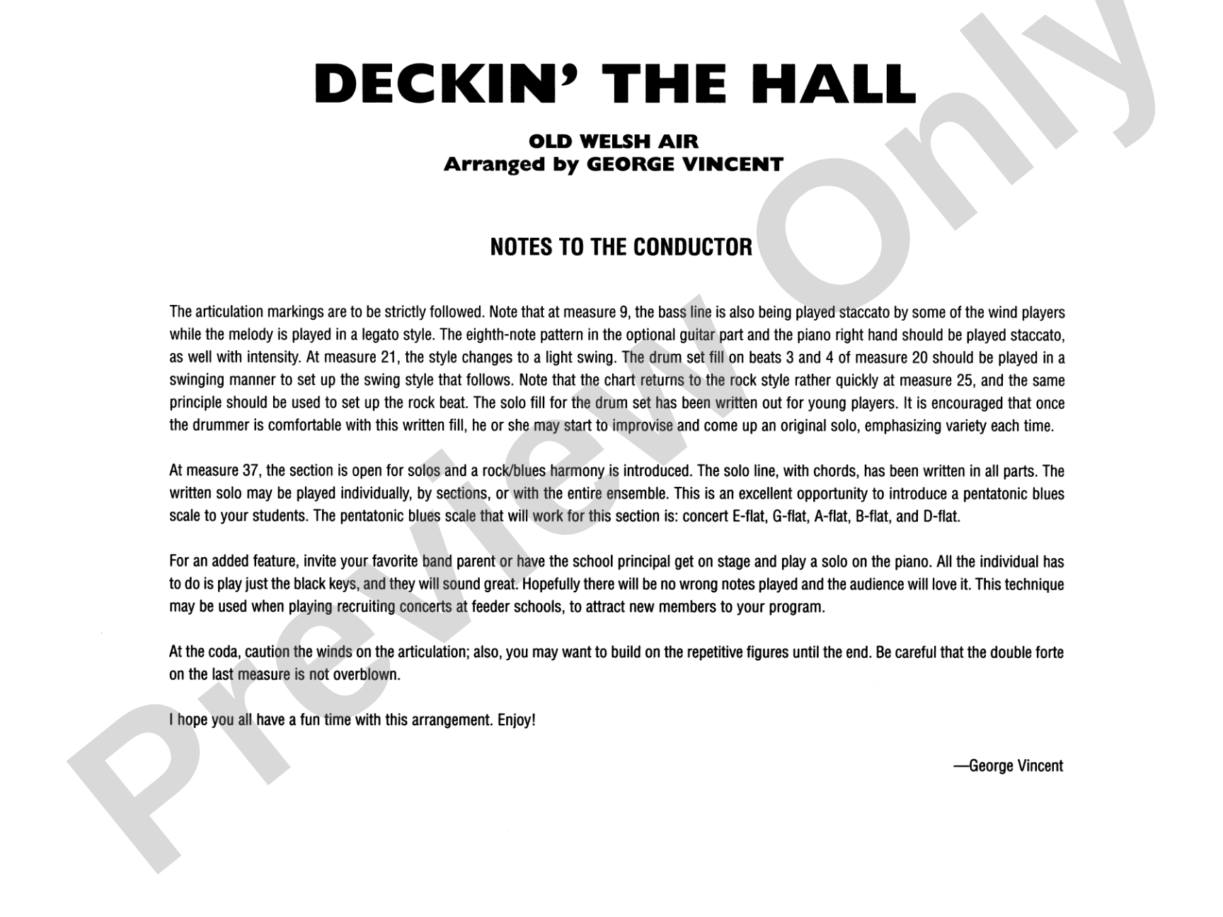 Deckin' the Hall: Jazz Ensemble Conductor Score & Parts