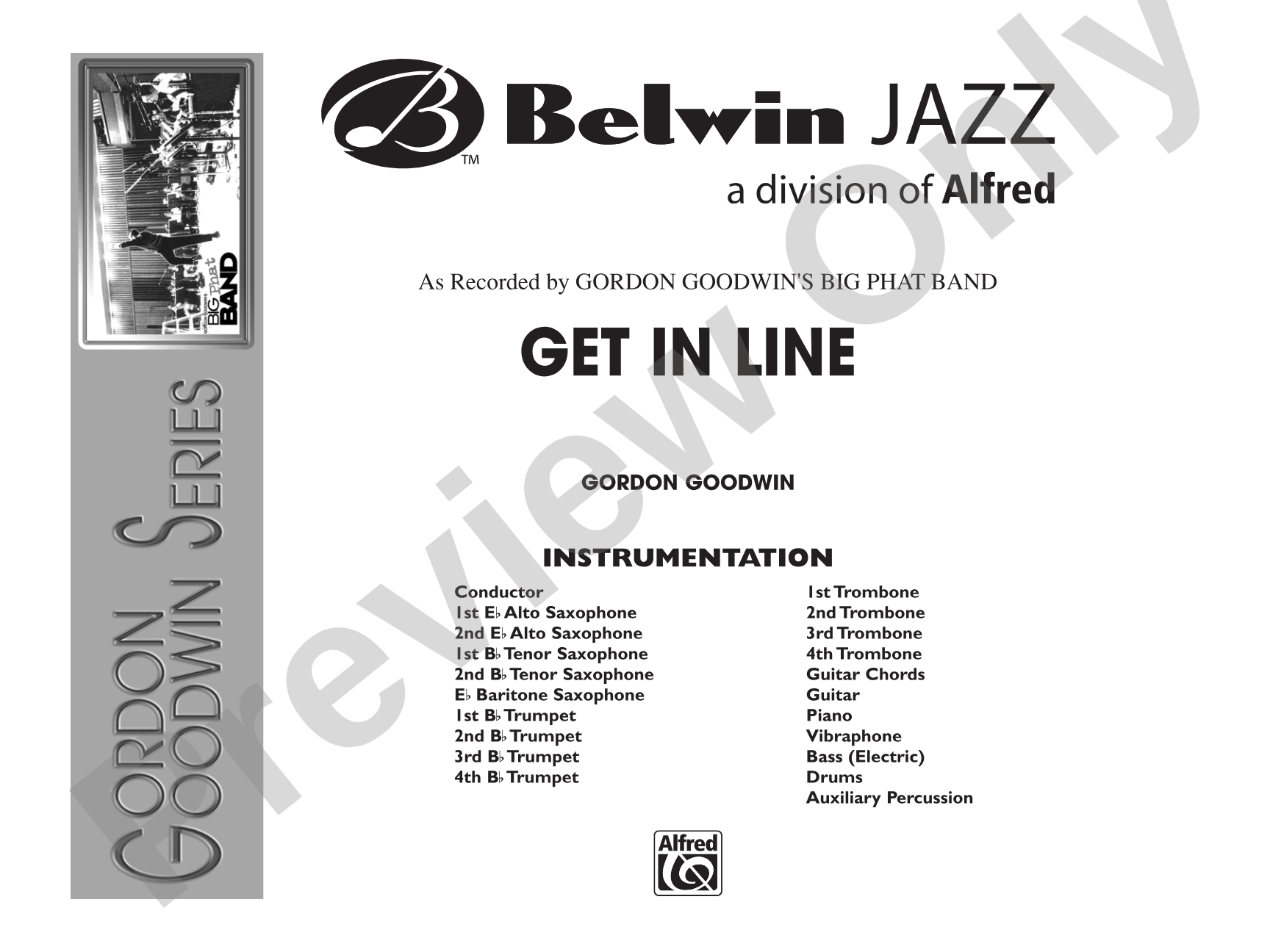 Get in Line: Jazz Ensemble Conductor Score & Parts