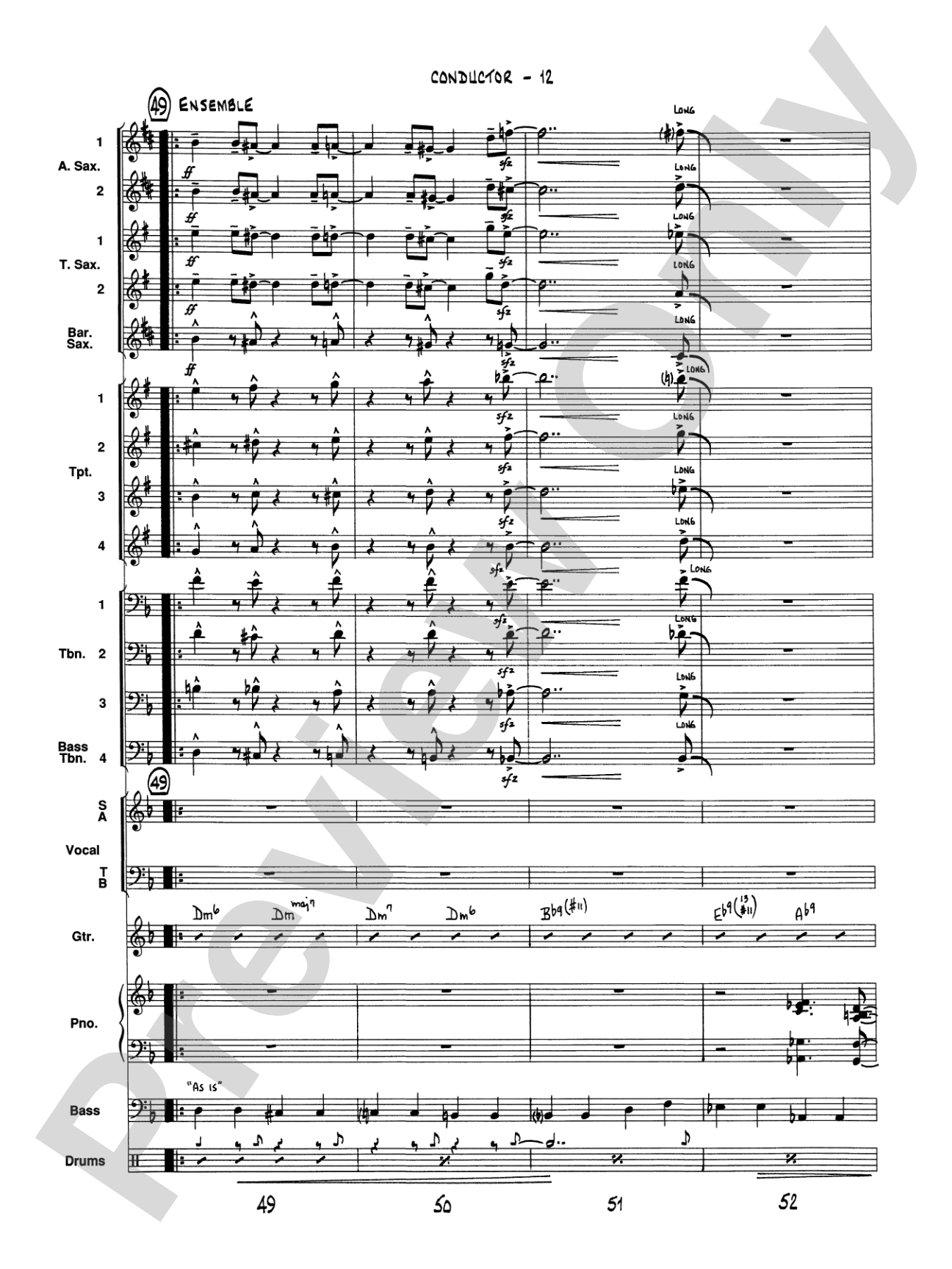 It Don't Mean a Thing (If It Ain't Got That Swing): Vocal Solo with Jazz Ensemble Conductor Score & Parts