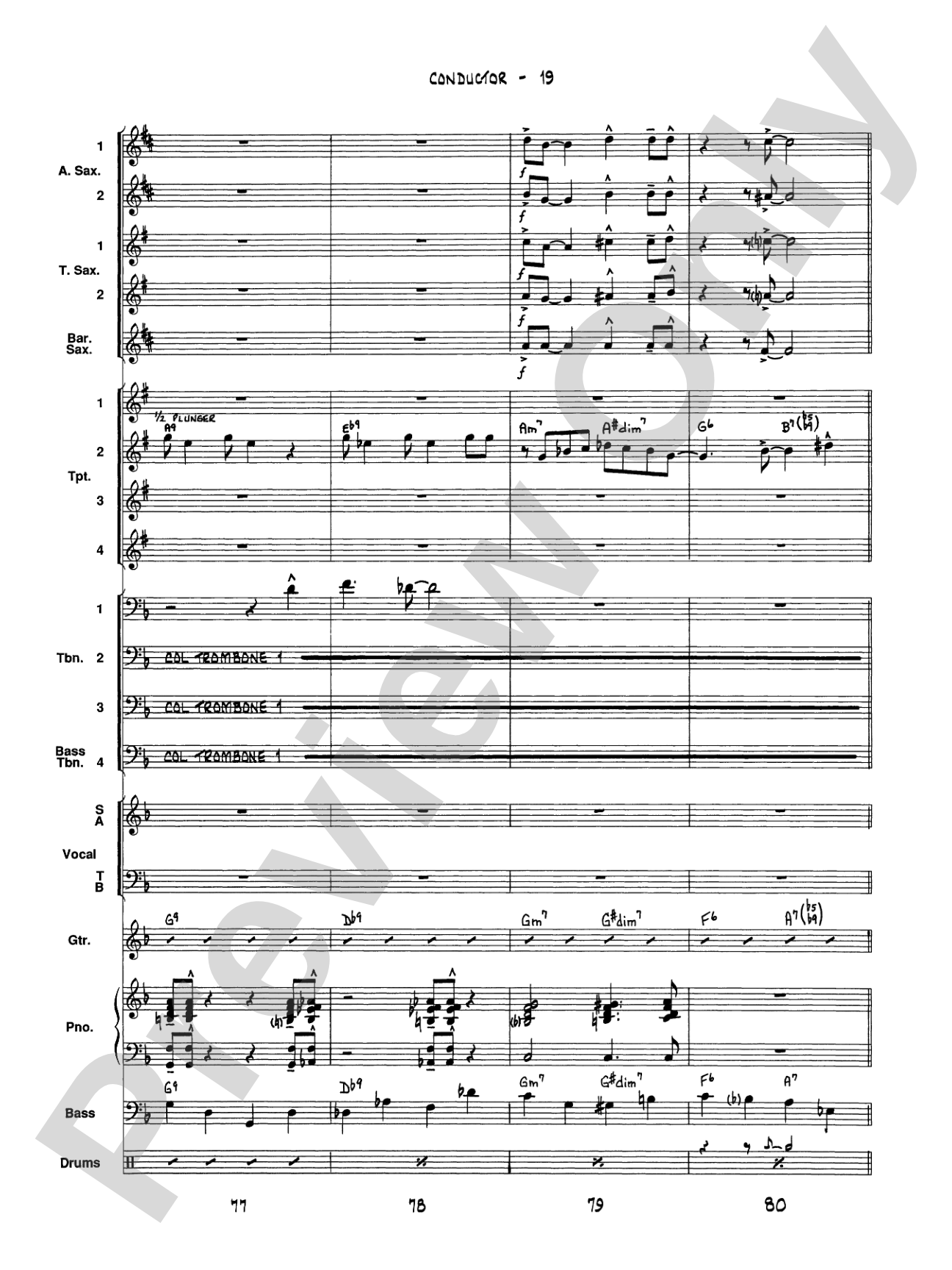 It Don't Mean a Thing (If It Ain't Got That Swing): Vocal Solo with Jazz Ensemble Conductor Score & Parts