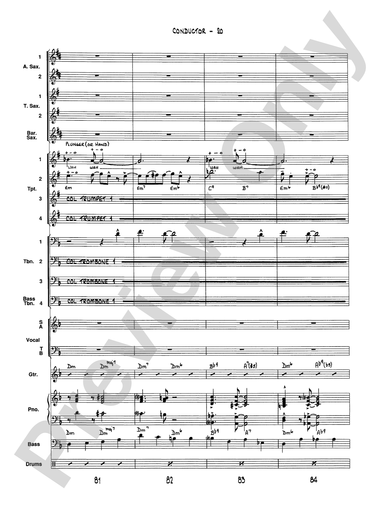 It Don't Mean a Thing (If It Ain't Got That Swing): Vocal Solo with Jazz Ensemble Conductor Score & Parts