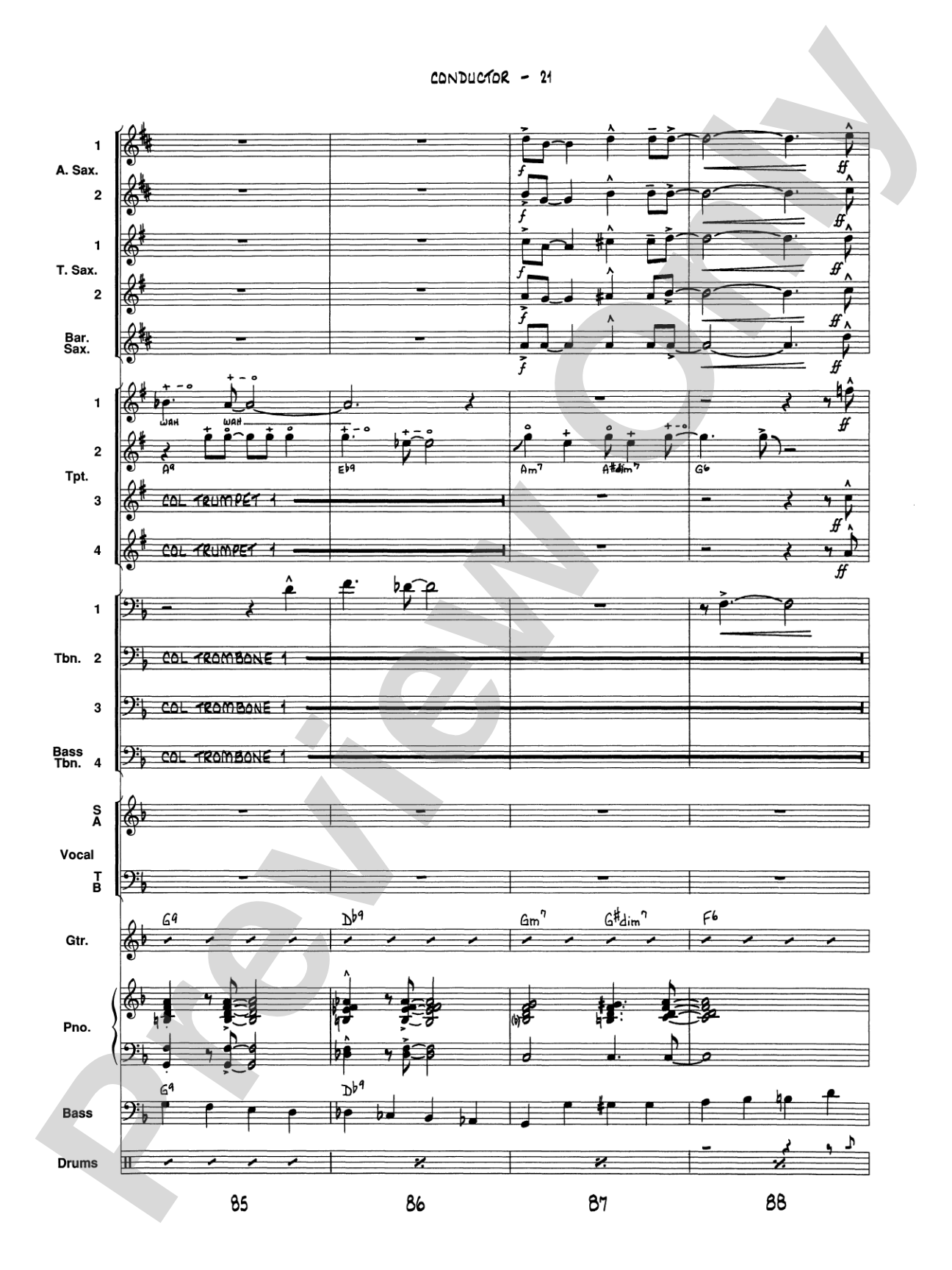 It Don't Mean a Thing (If It Ain't Got That Swing): Vocal Solo with Jazz Ensemble Conductor Score & Parts